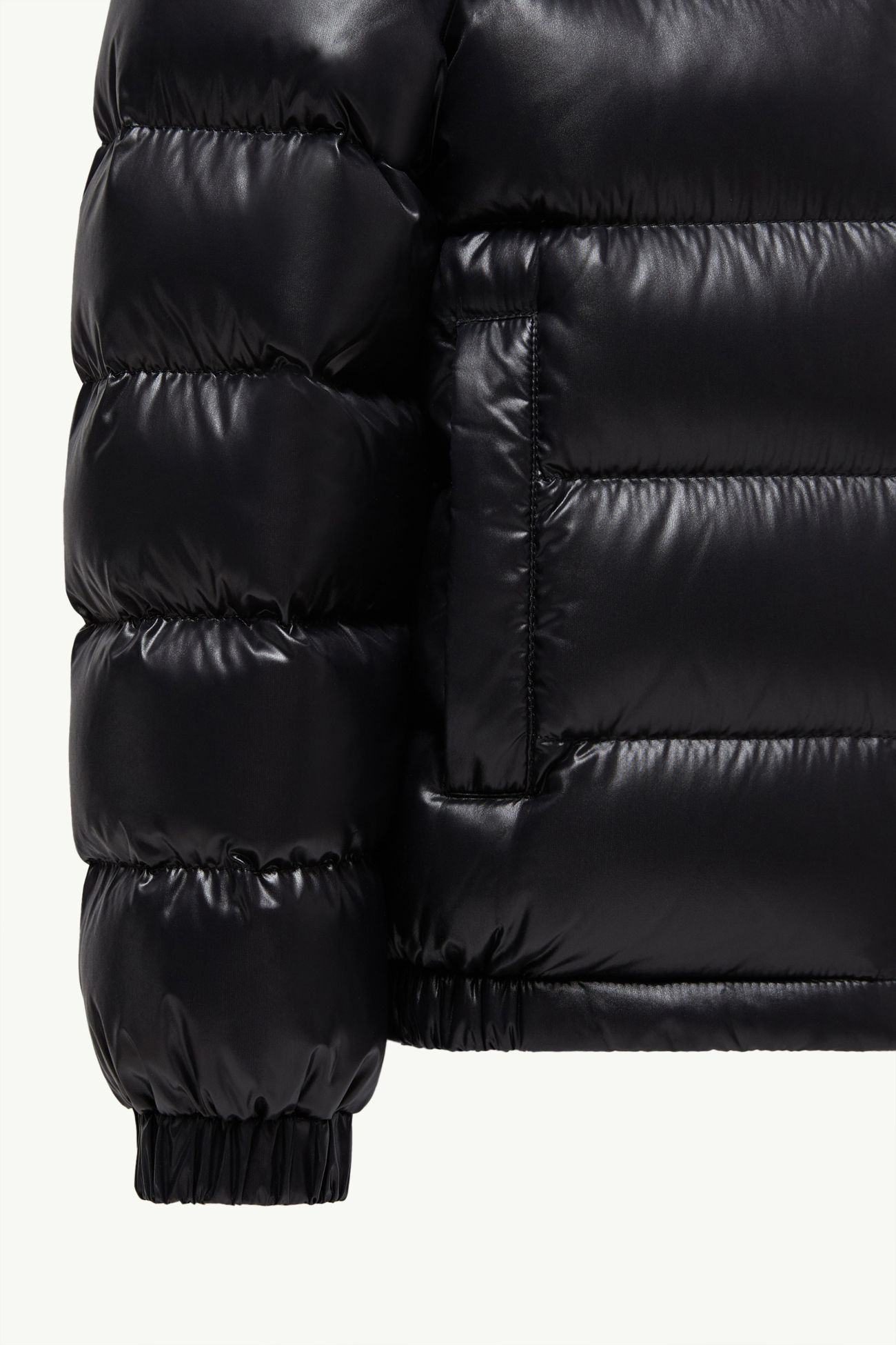 New Aubert 후드 다운 재킷 키즈 남아 블랙 Moncler 3