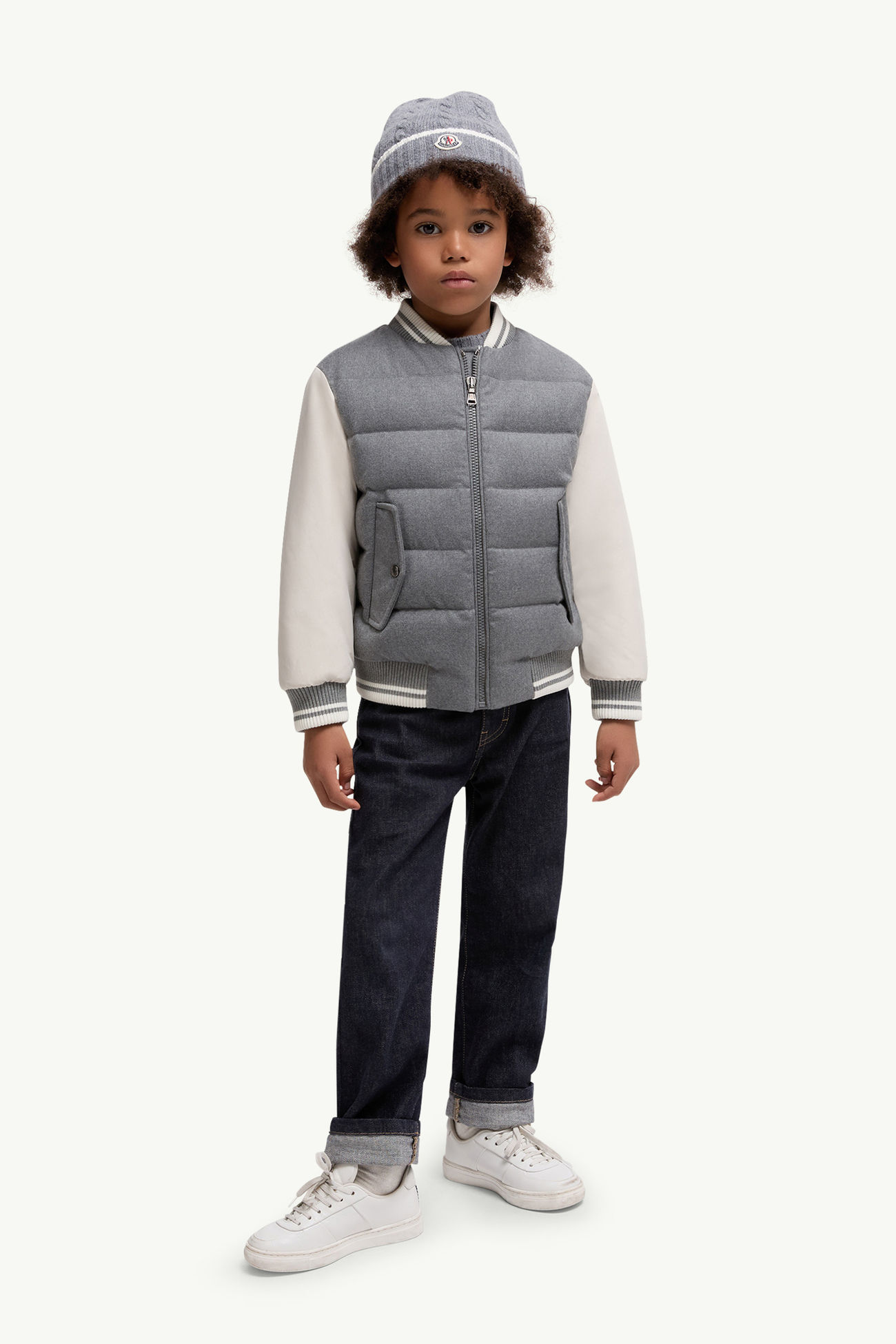 Alvaro ダウンボンバージャケット ボーイズ グレー Moncler 1
