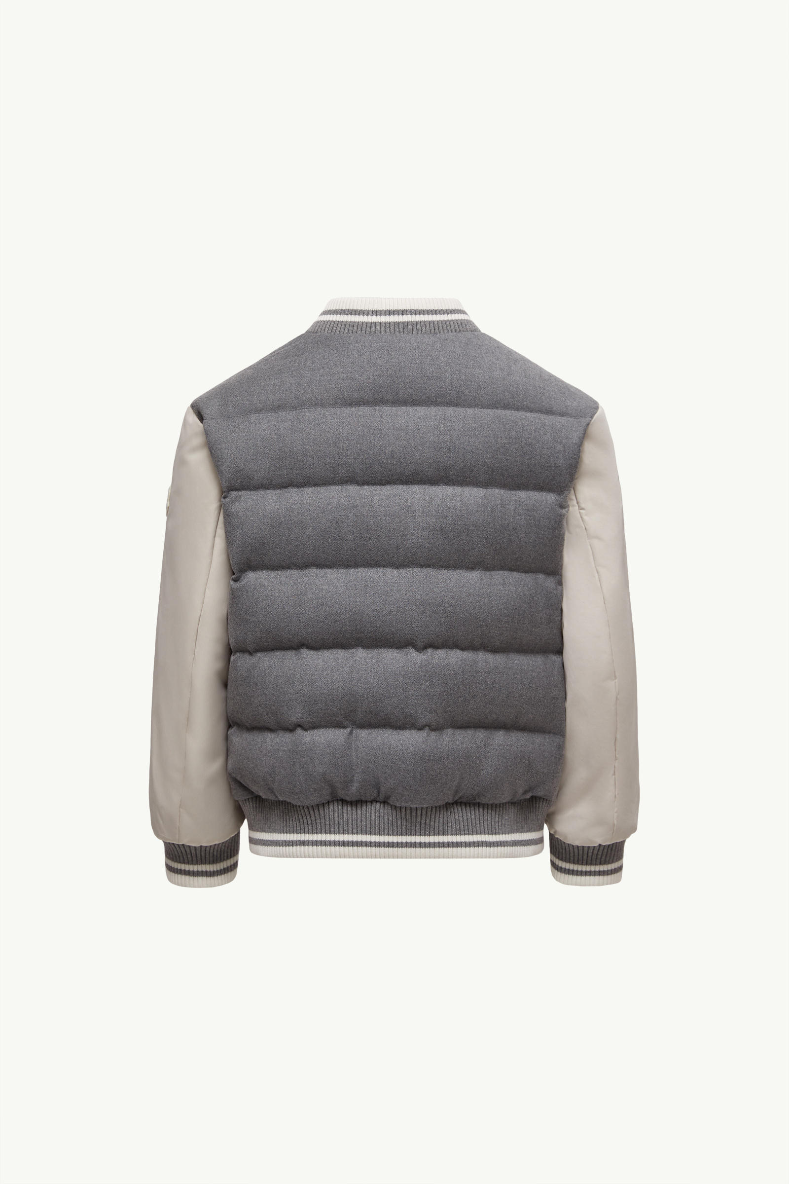 Alvaro Wool Down Bomber Jacket Boy Gray Moncler 3