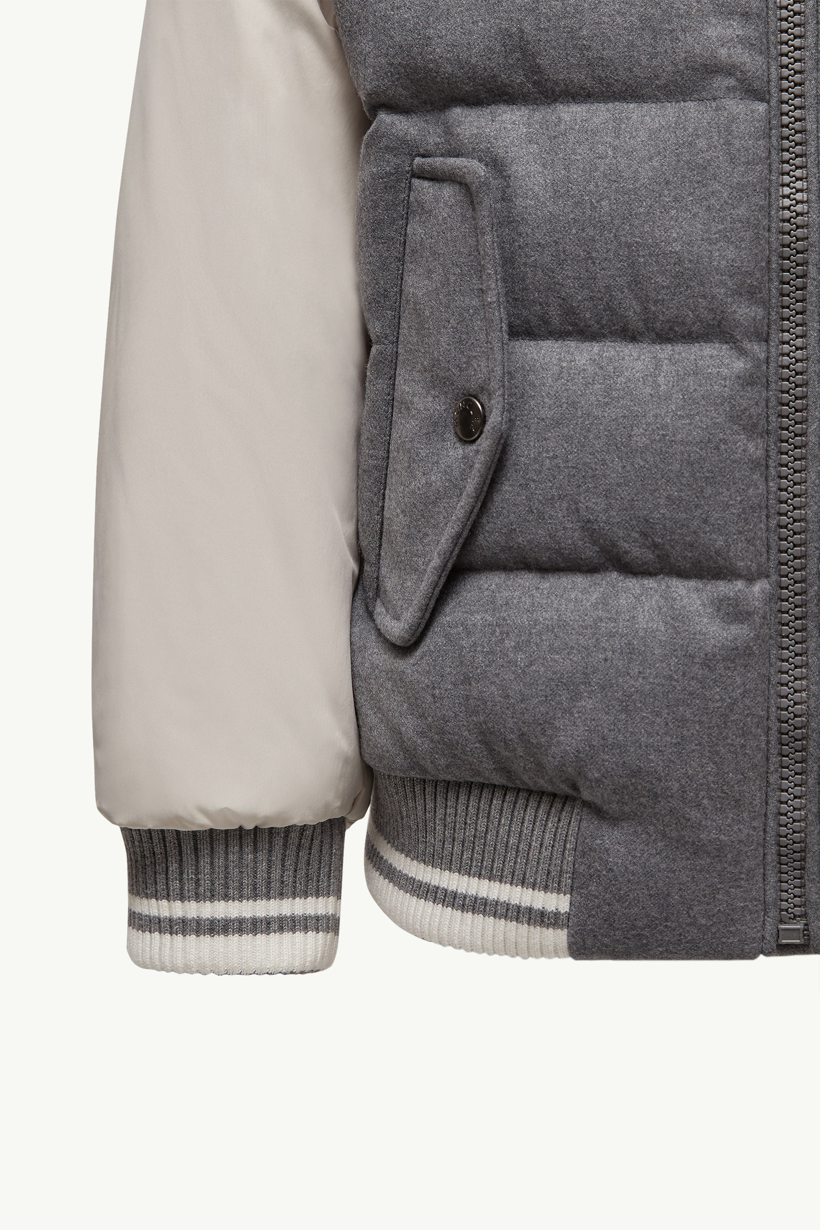 Alvaro Wool Down Bomber Jacket Boy Gray Moncler 5