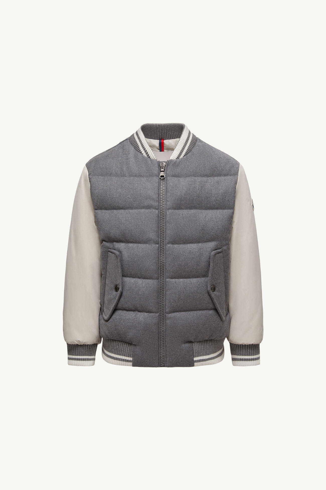 Alvaro Wool Down Bomber Jacket Boy Gray Moncler 0