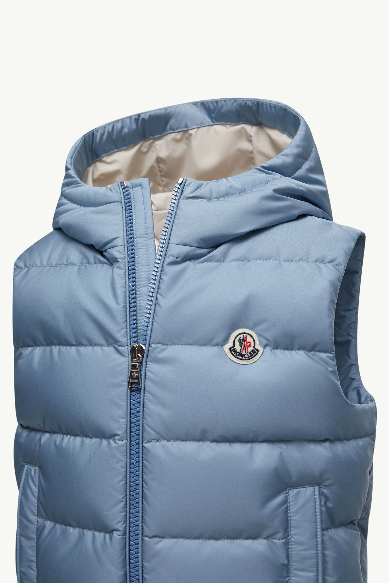 Fudo連帽羽絨背心 男童 淺藍色 Moncler 1