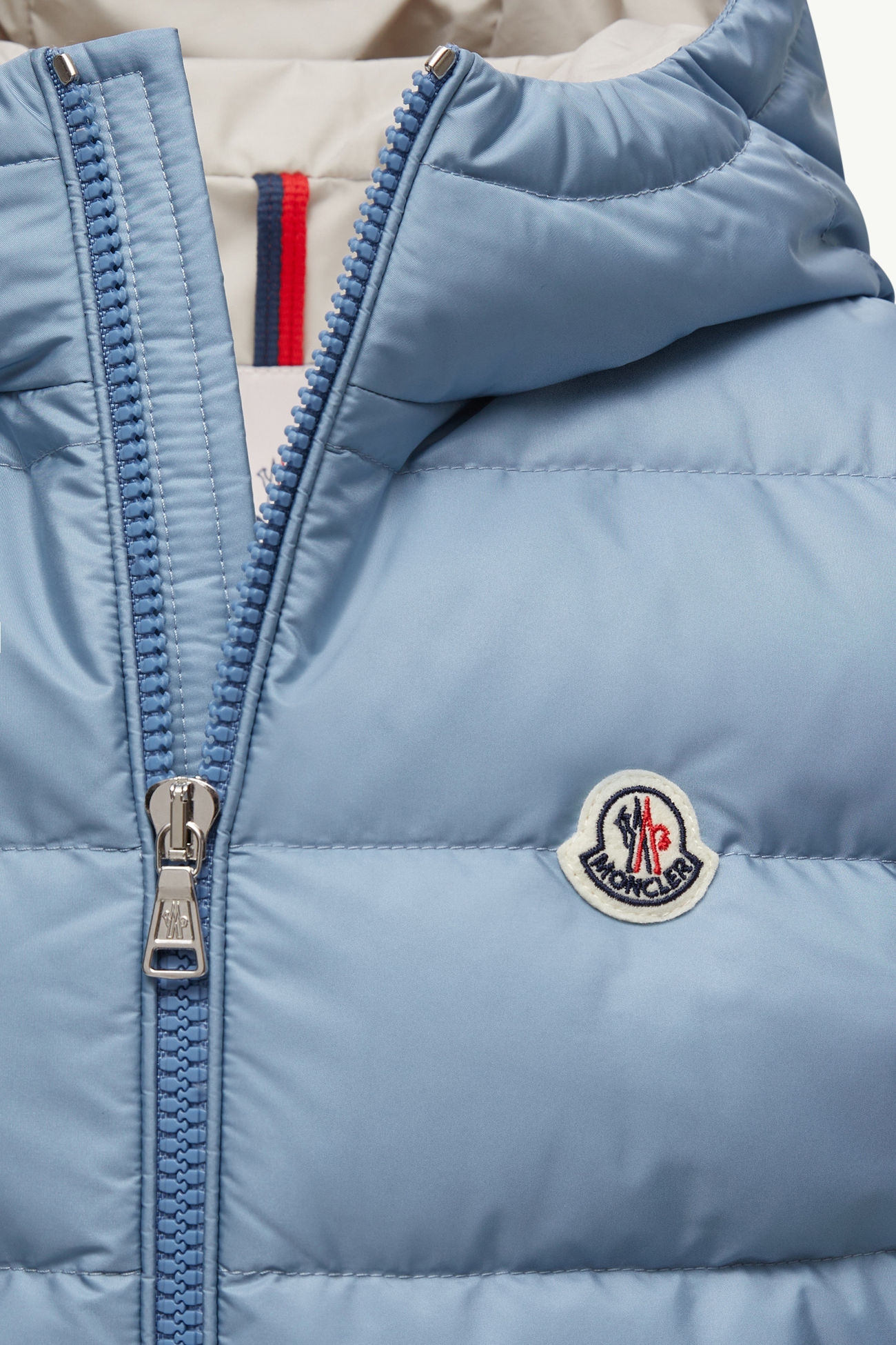 Fudo連帽羽絨背心 男童 淺藍色 Moncler 3