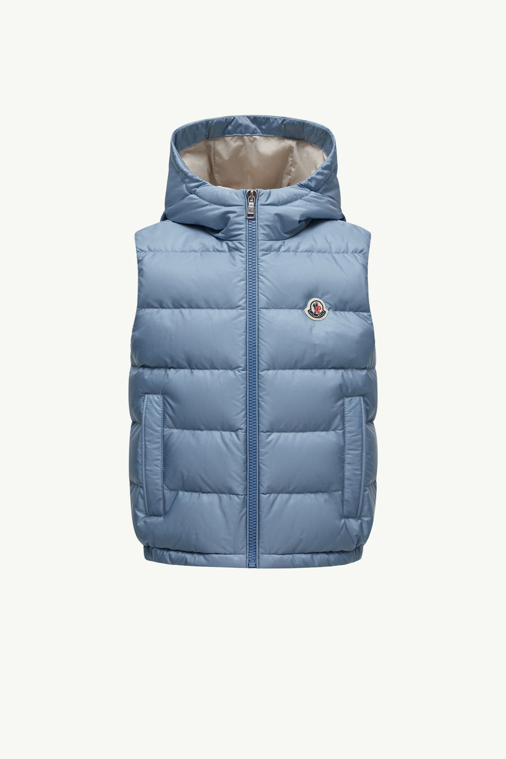 Fudo Hooded Down Gilet Boy Light Blue Moncler 0