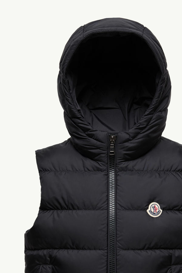 Fudo Hooded Down Gilet Boy Black Moncler 1