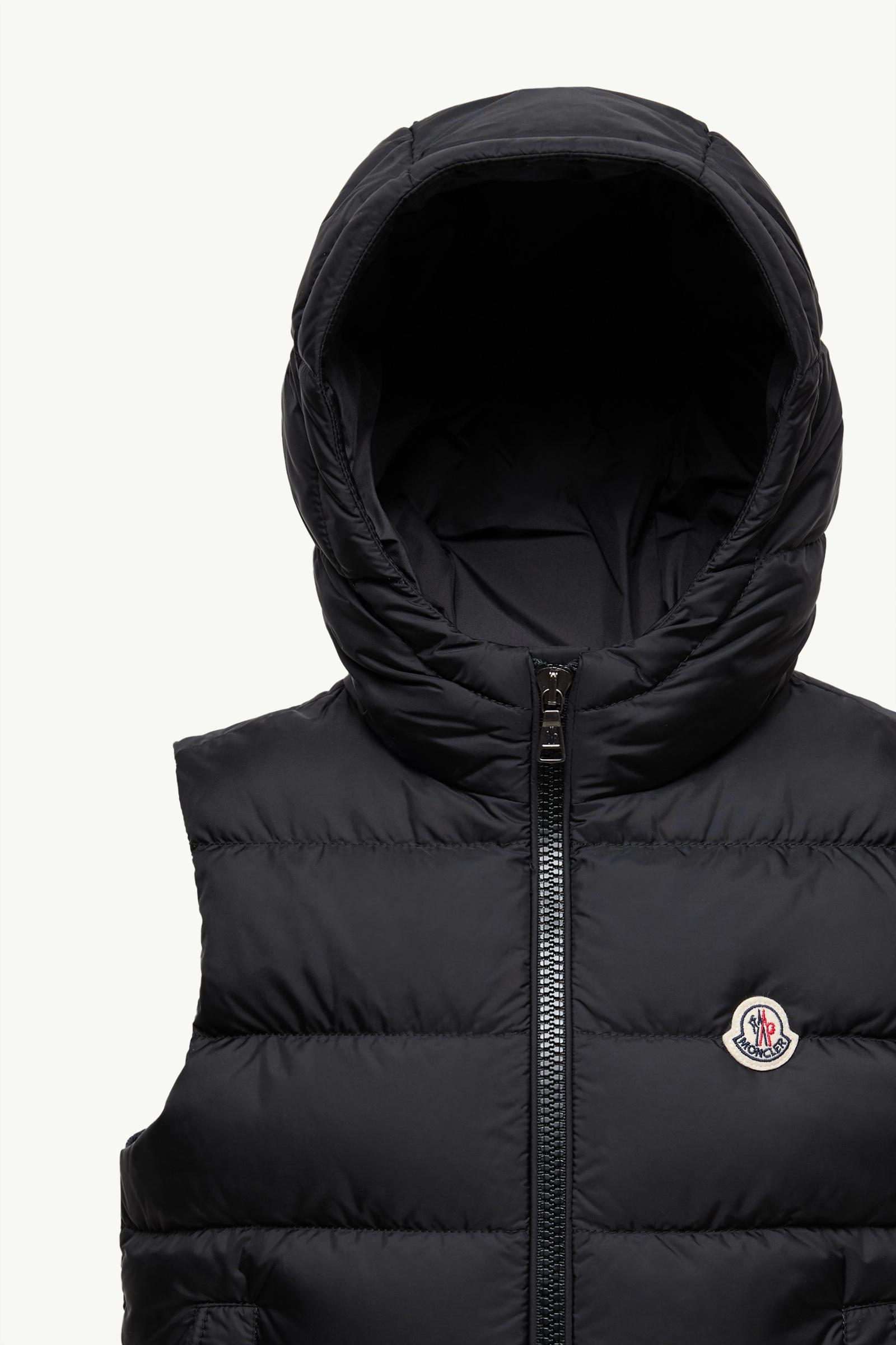 Black Fudo Hooded Down Vest - Down Jackets & Vests for