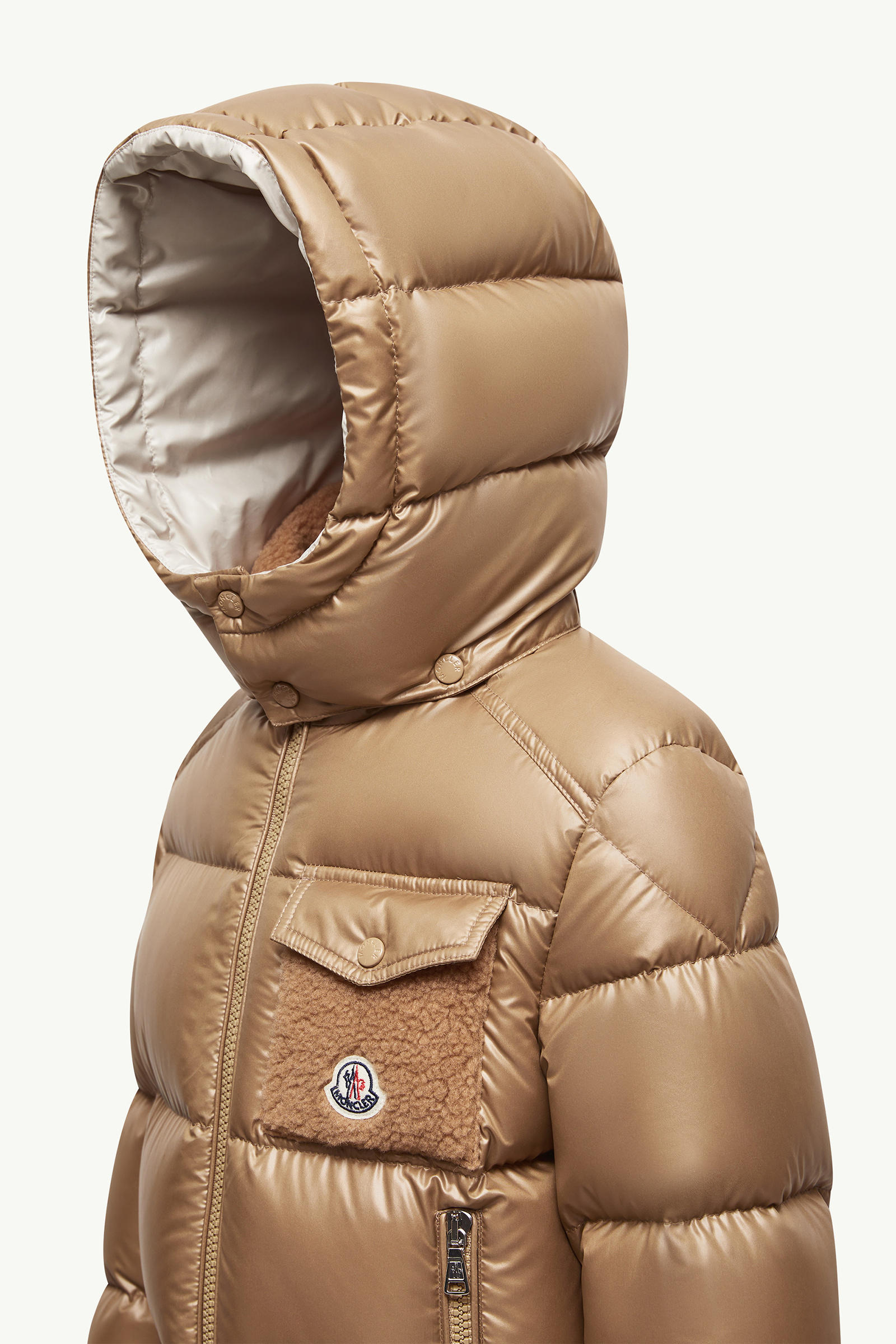 Piumino con cappuccio Yule Bambino Beige Moncler 2