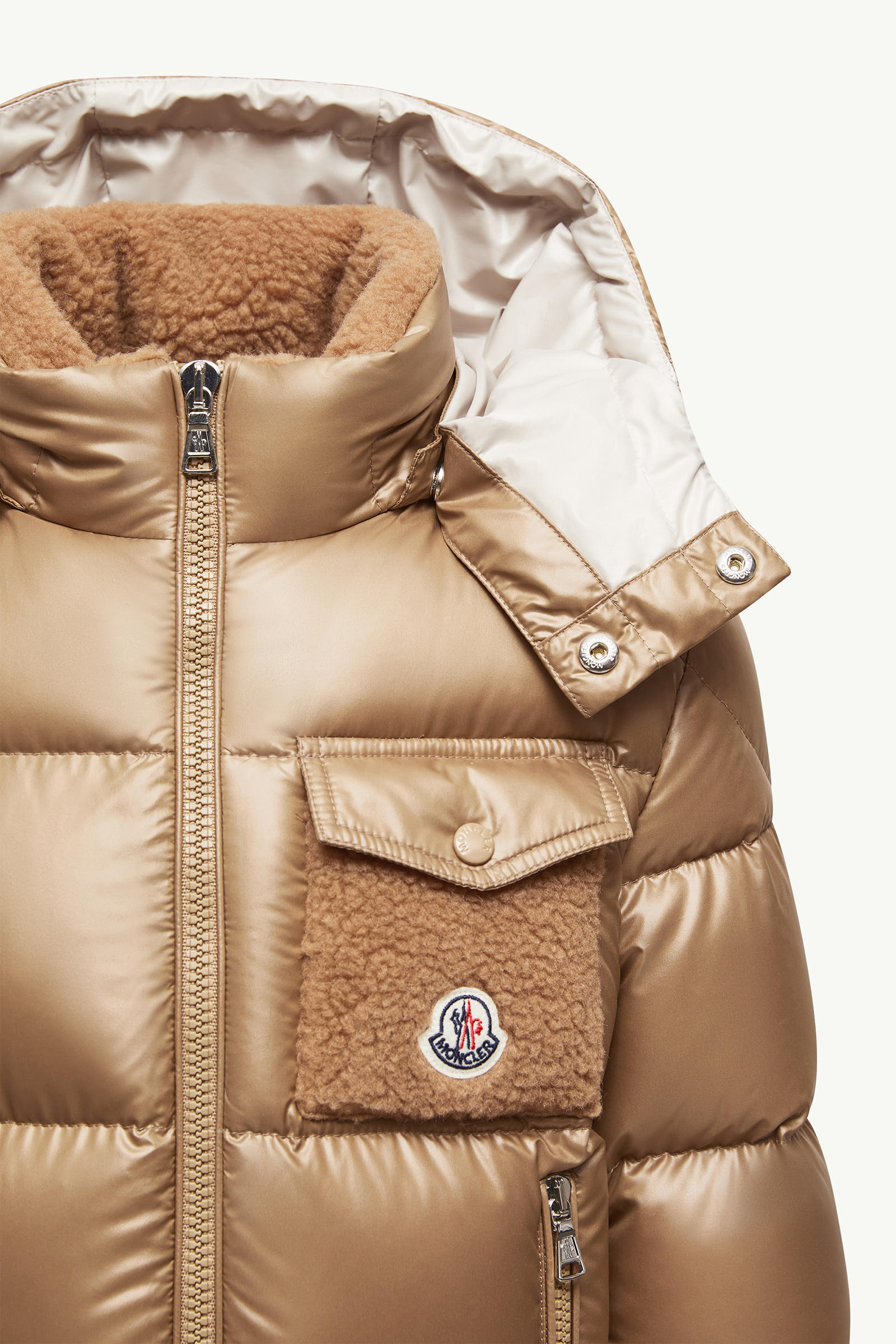 Piumino con cappuccio Yule Bambino Beige Moncler 4