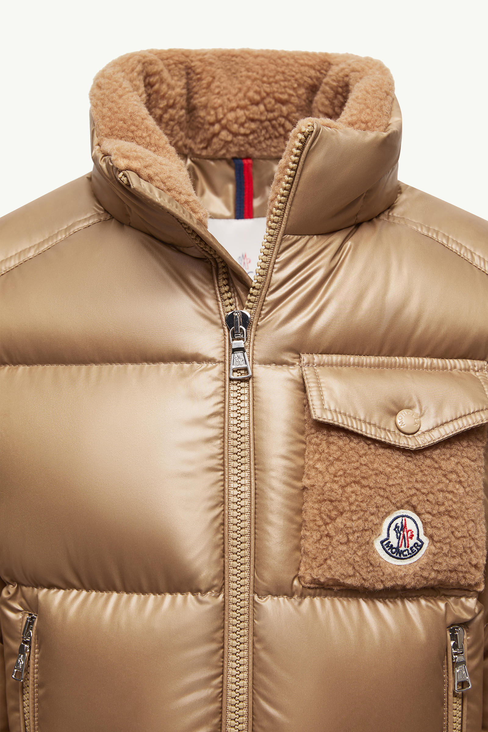 Piumino con cappuccio Yule Bambino Beige Moncler 5
