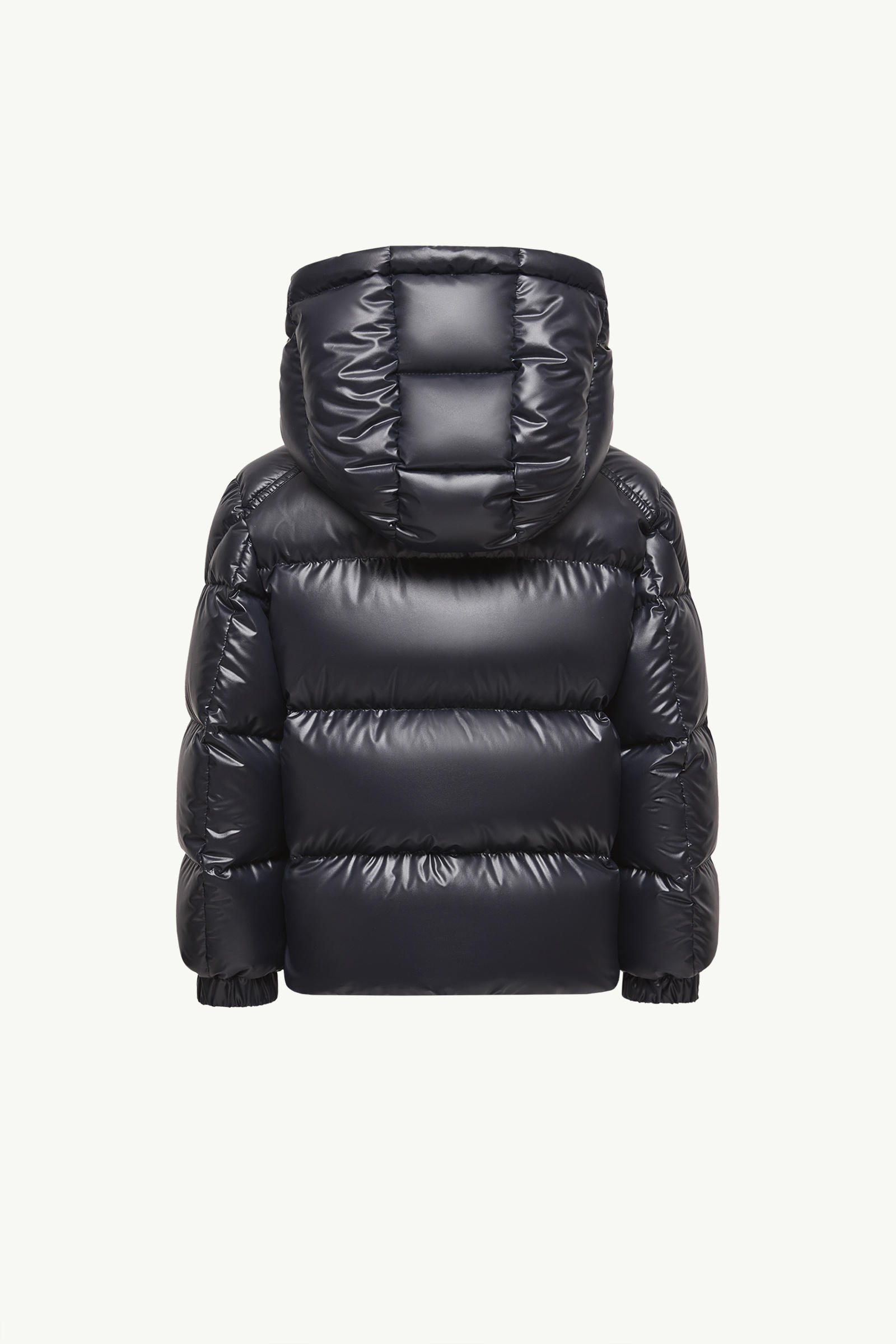 Yule Hooded Down Jacket Boy Night Blue Moncler 3