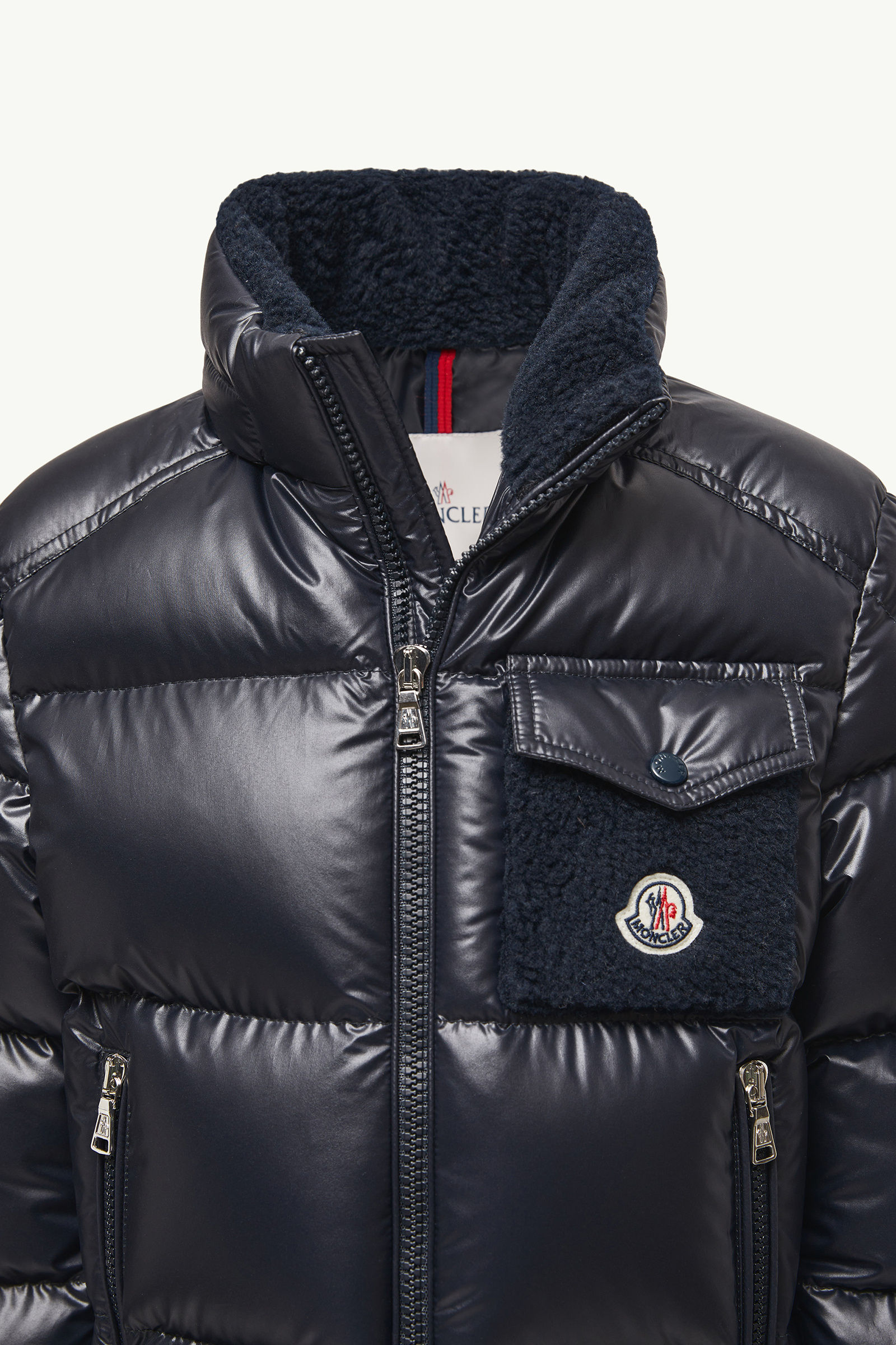 Yule Hooded Down Jacket Boy Night Blue Moncler 5