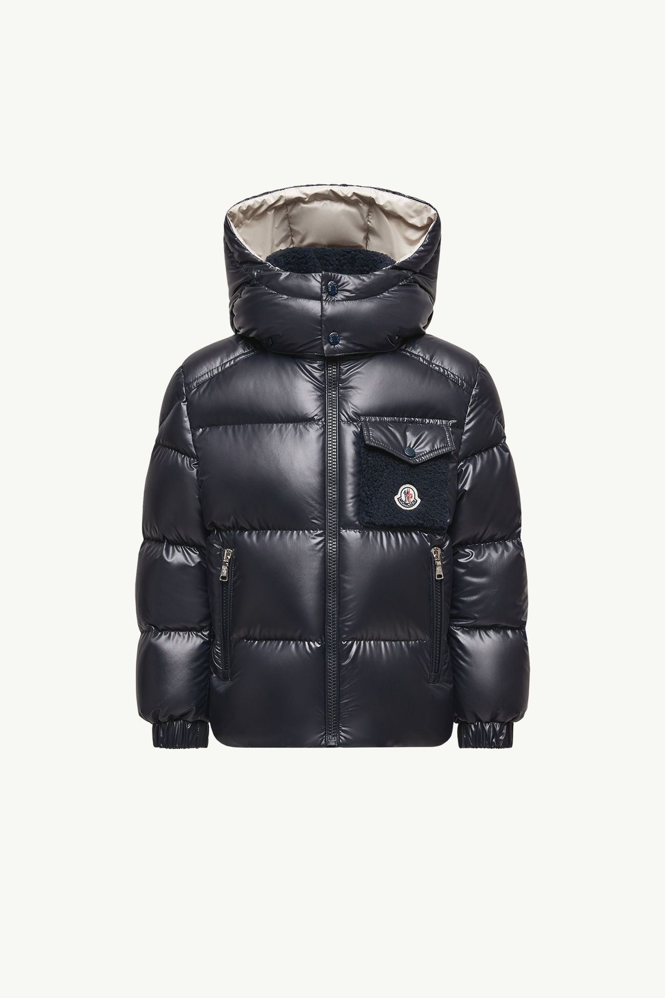 Yule連帽羽絨外套 男童 夜藍色 Moncler 0