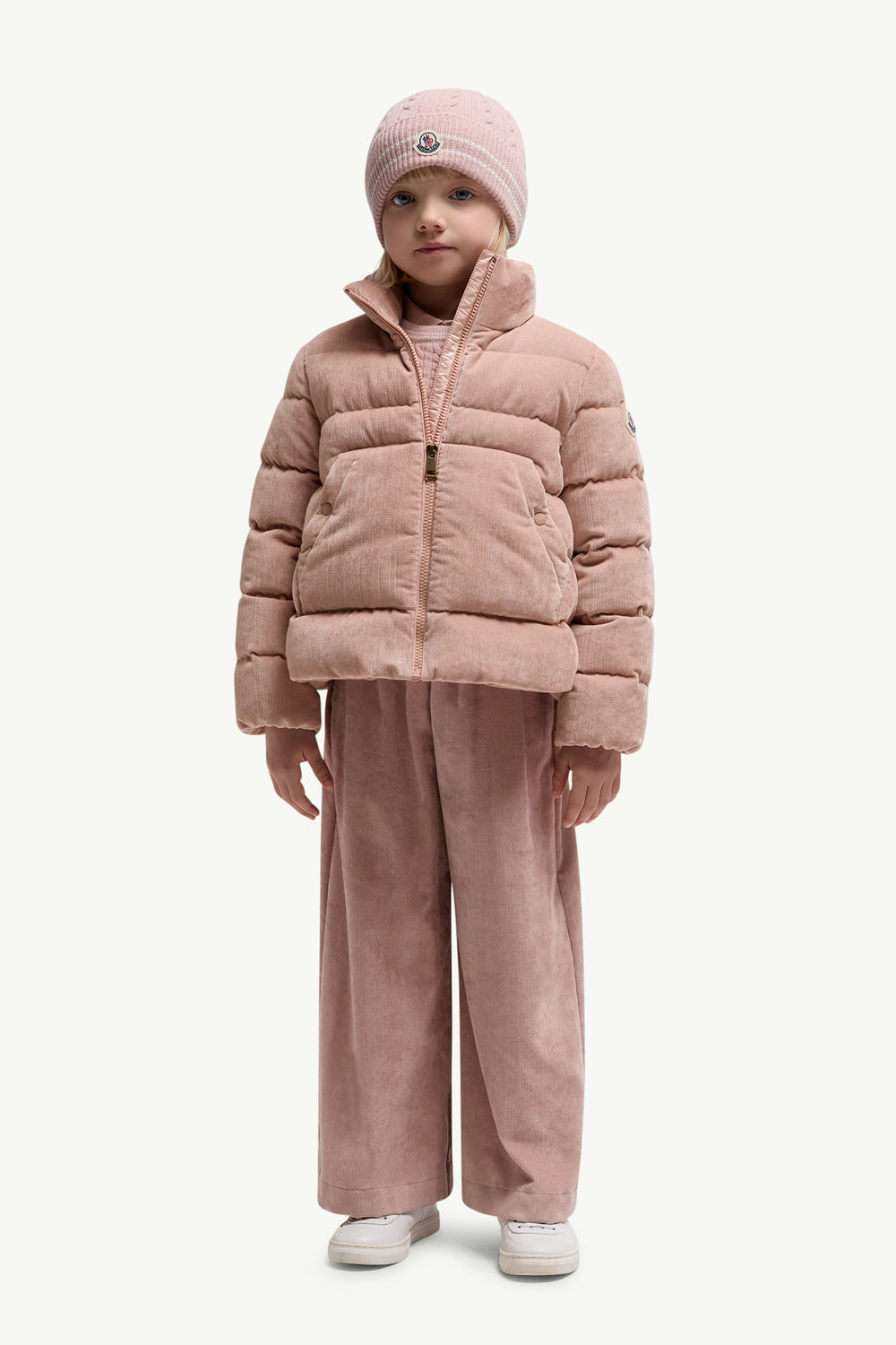 Marth Corduroy Down Jacket Girl Rose Pink Moncler 1