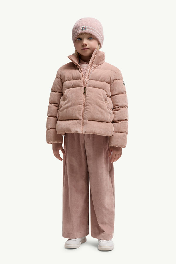 Marth Corduroy Down Jacket Girl Rose Pink Moncler 1
