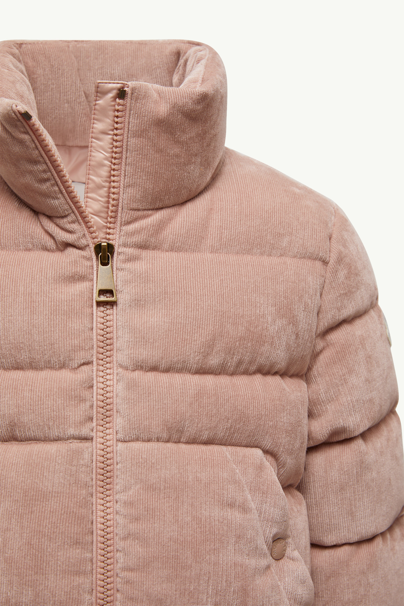 Marth Corduroy Down Jacket Girl Rose Pink Moncler 4