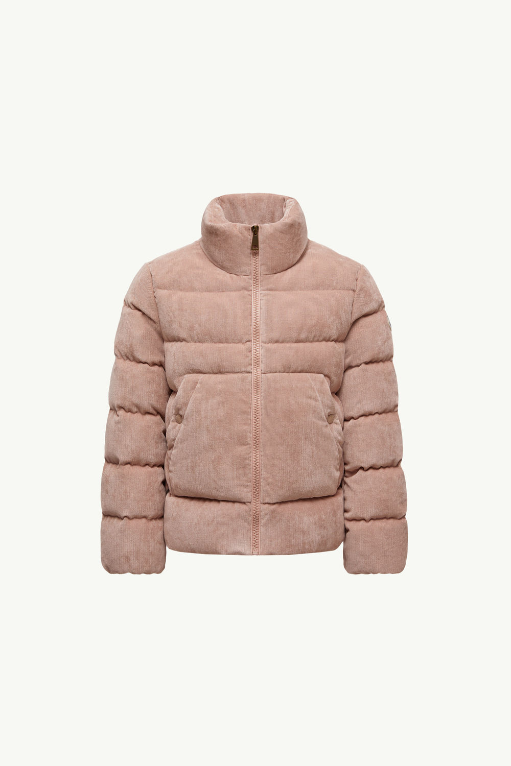 Marth Corduroy Down Jacket Girl Rose Pink Moncler 0