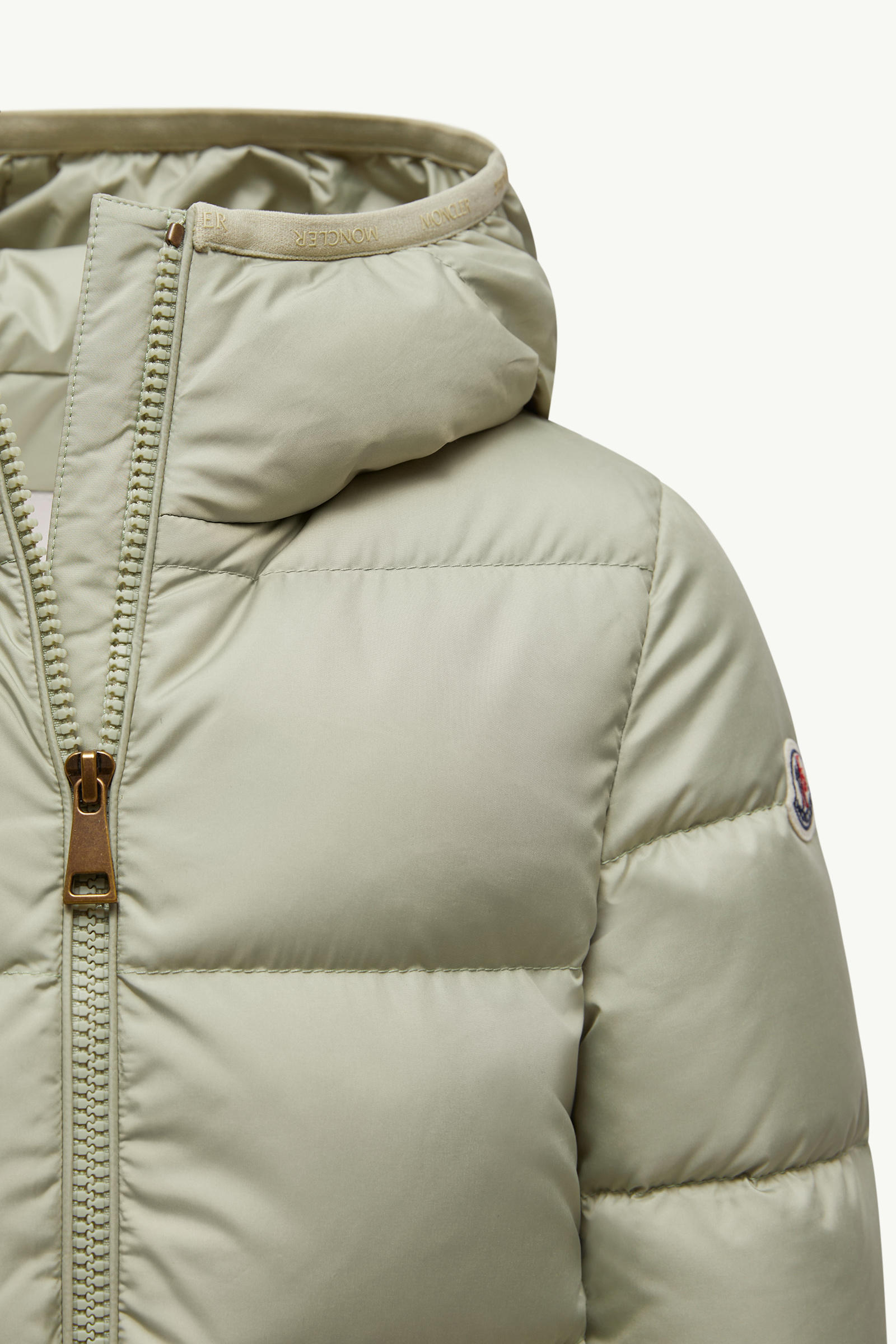Beulah Hooded Down Jacket Girl Light Green Moncler 4