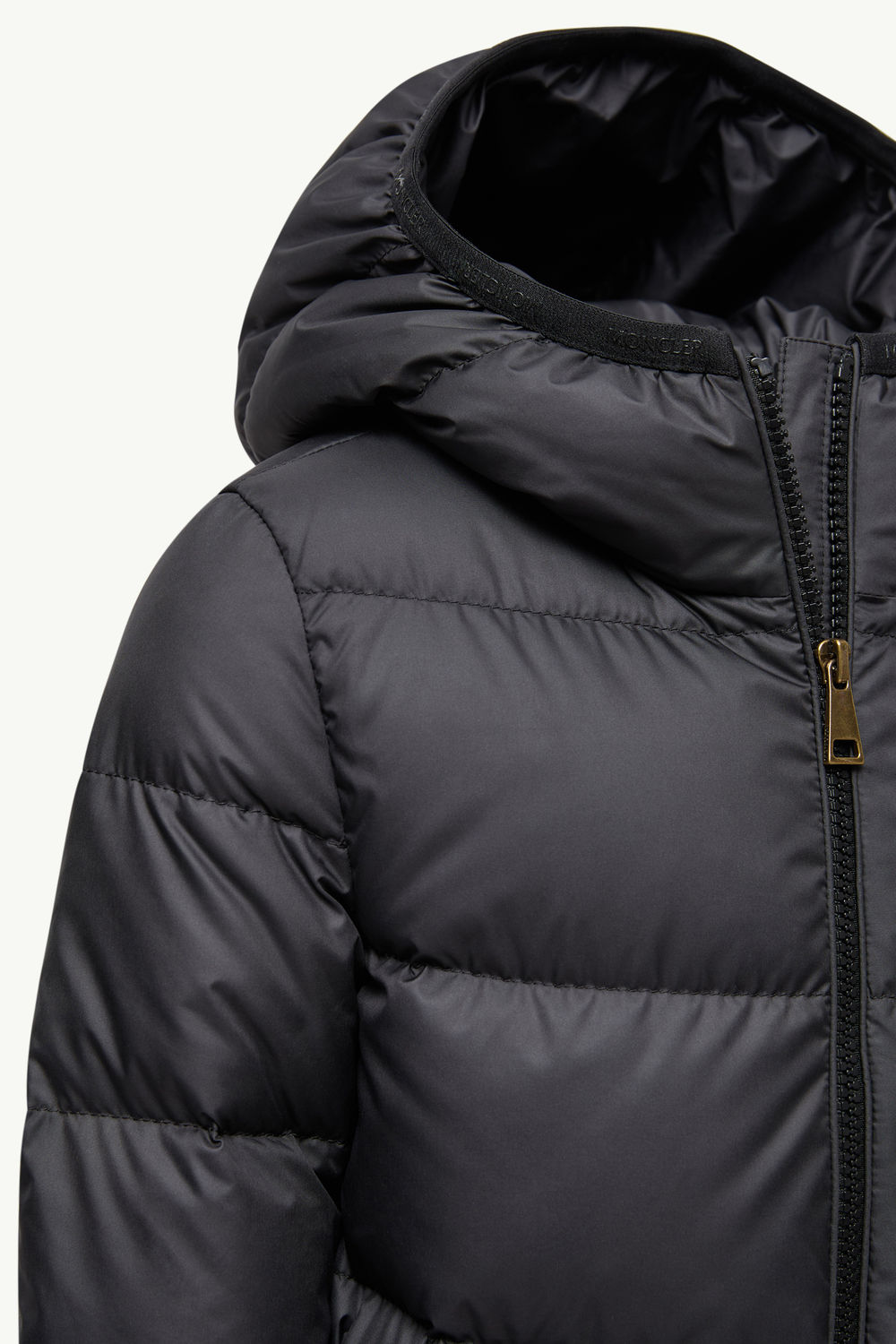 Beulah Hooded Down Jacket Girl Black Moncler 3