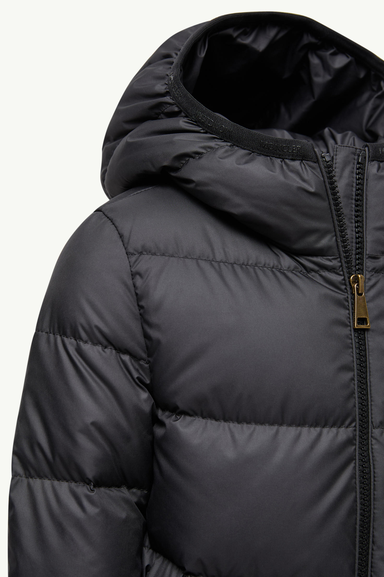 Beulah Hooded Down Jacket Girl Black Moncler 3