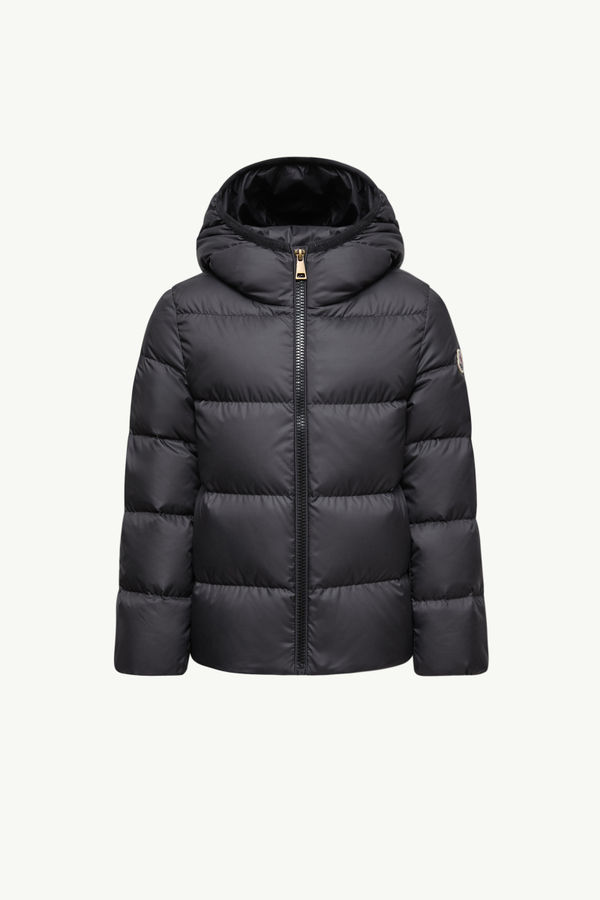 Beulah Hooded Down Jacket Girl Black Moncler 0