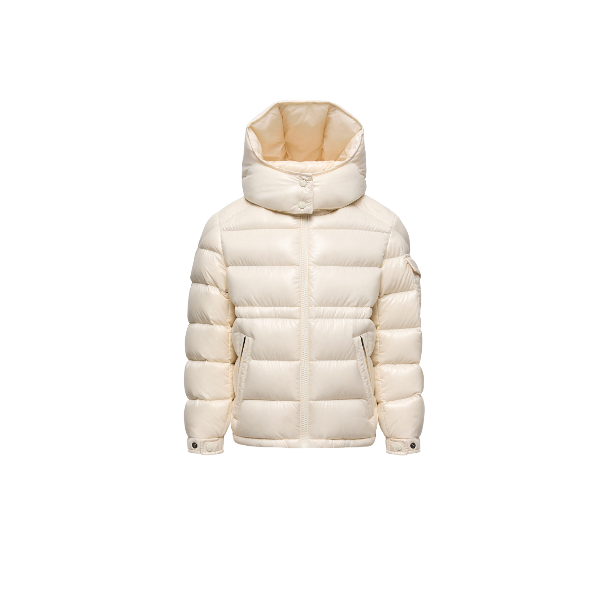 MONCLER ENFANT Maire Hooded Down Jacket, Girl, White, Size: 4Y