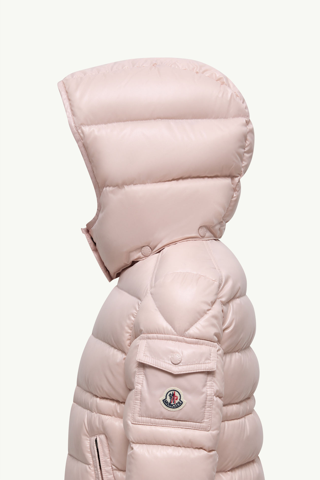 Maire連帽羽絨外套 女童 淺粉紅色 Moncler 1