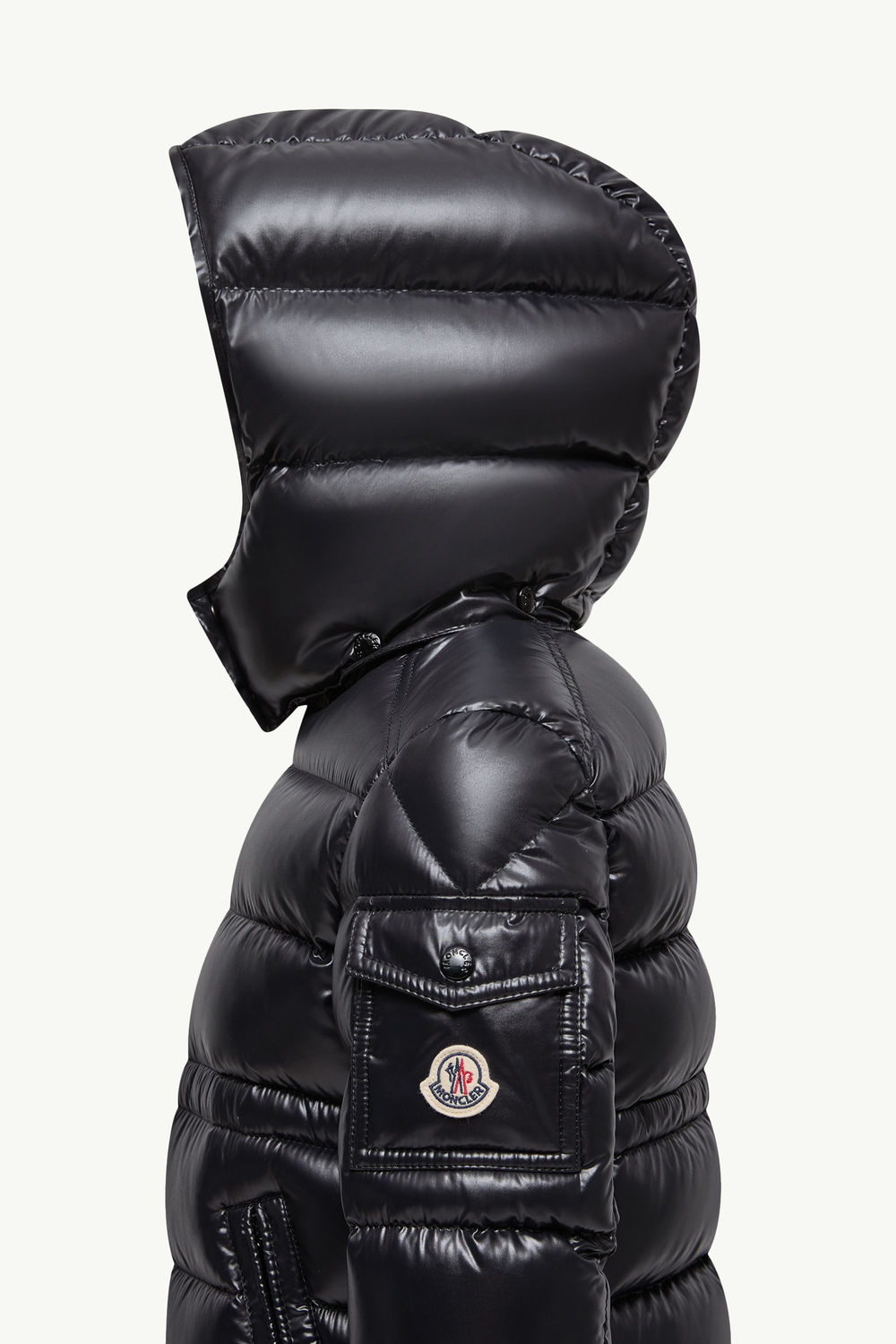 Maire Hooded Down Jacket Girl Black Moncler 3