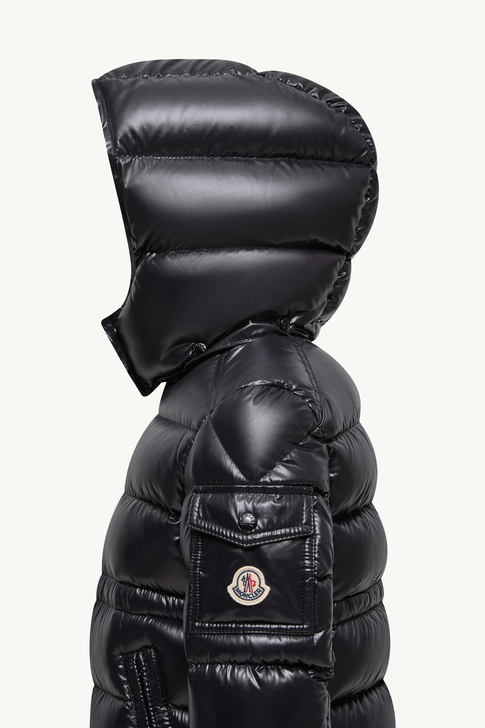 Maire Hooded Down Jacket Girl Black Moncler 3