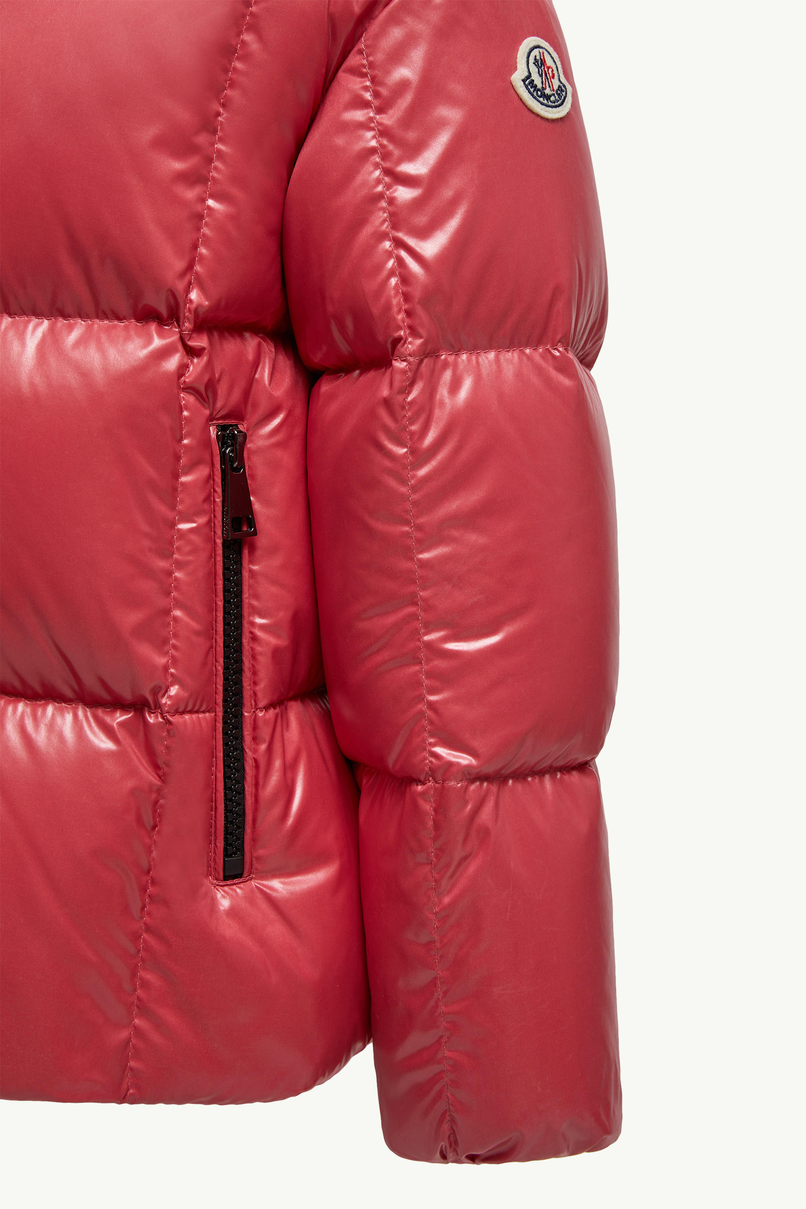 Parana Hooded Down Jacket Girl Coral Pink Moncler 4