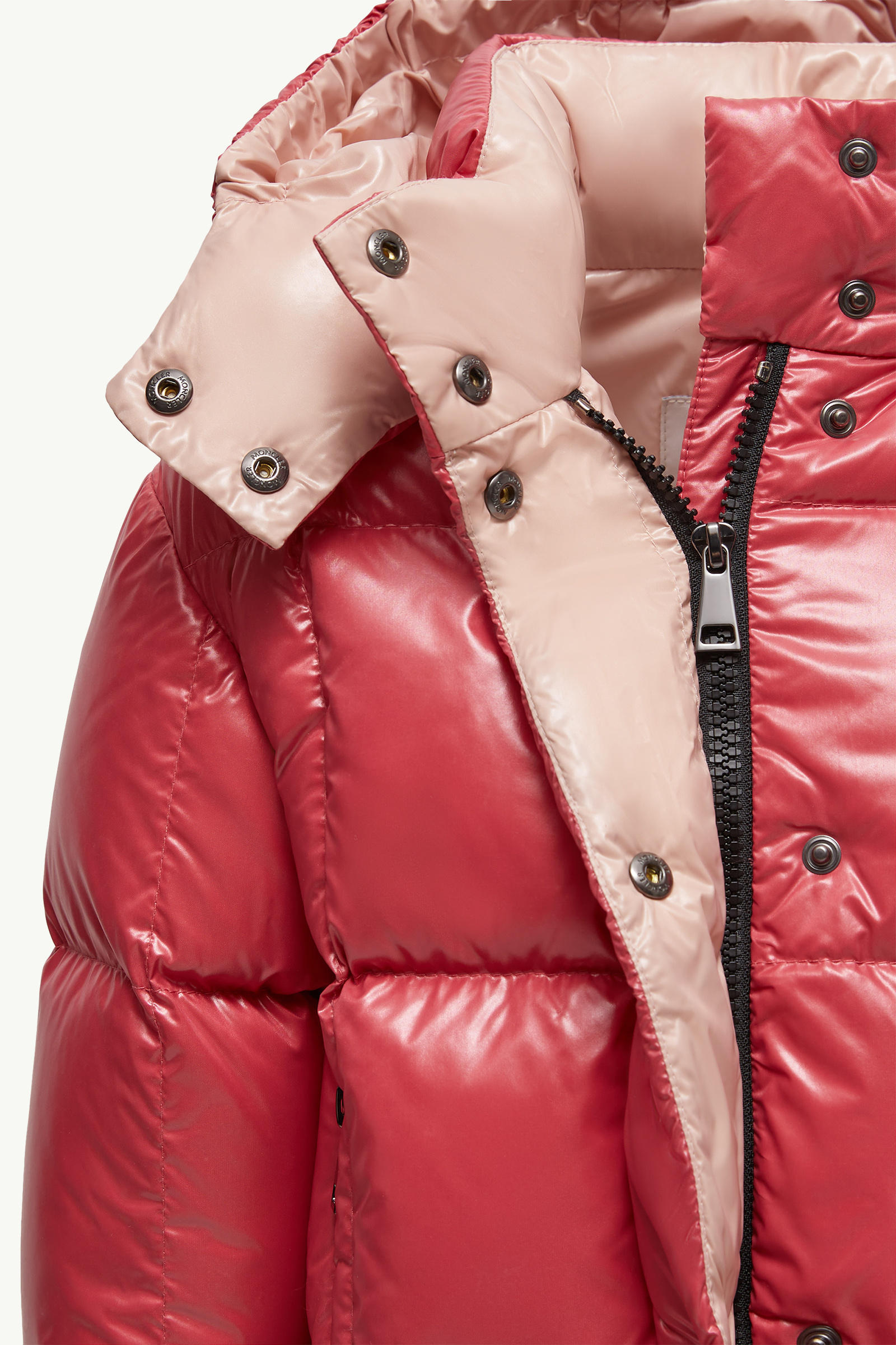 Parana Hooded Down Jacket Girl Coral Pink Moncler 5