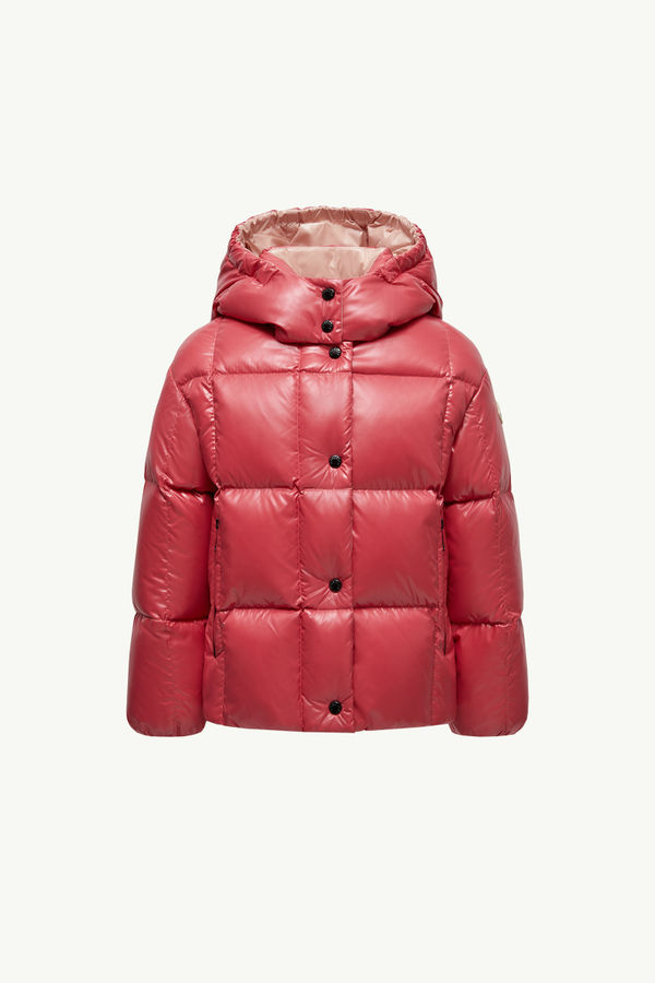Parana Hooded Down Jacket Girl Coral Pink Moncler 0