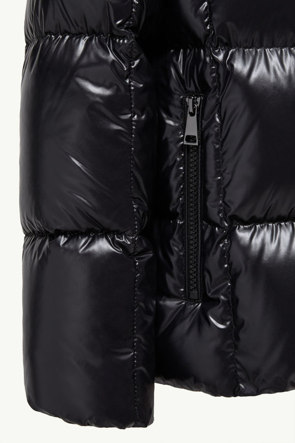 Parana Hooded Down Jacket Girl Black Moncler 4