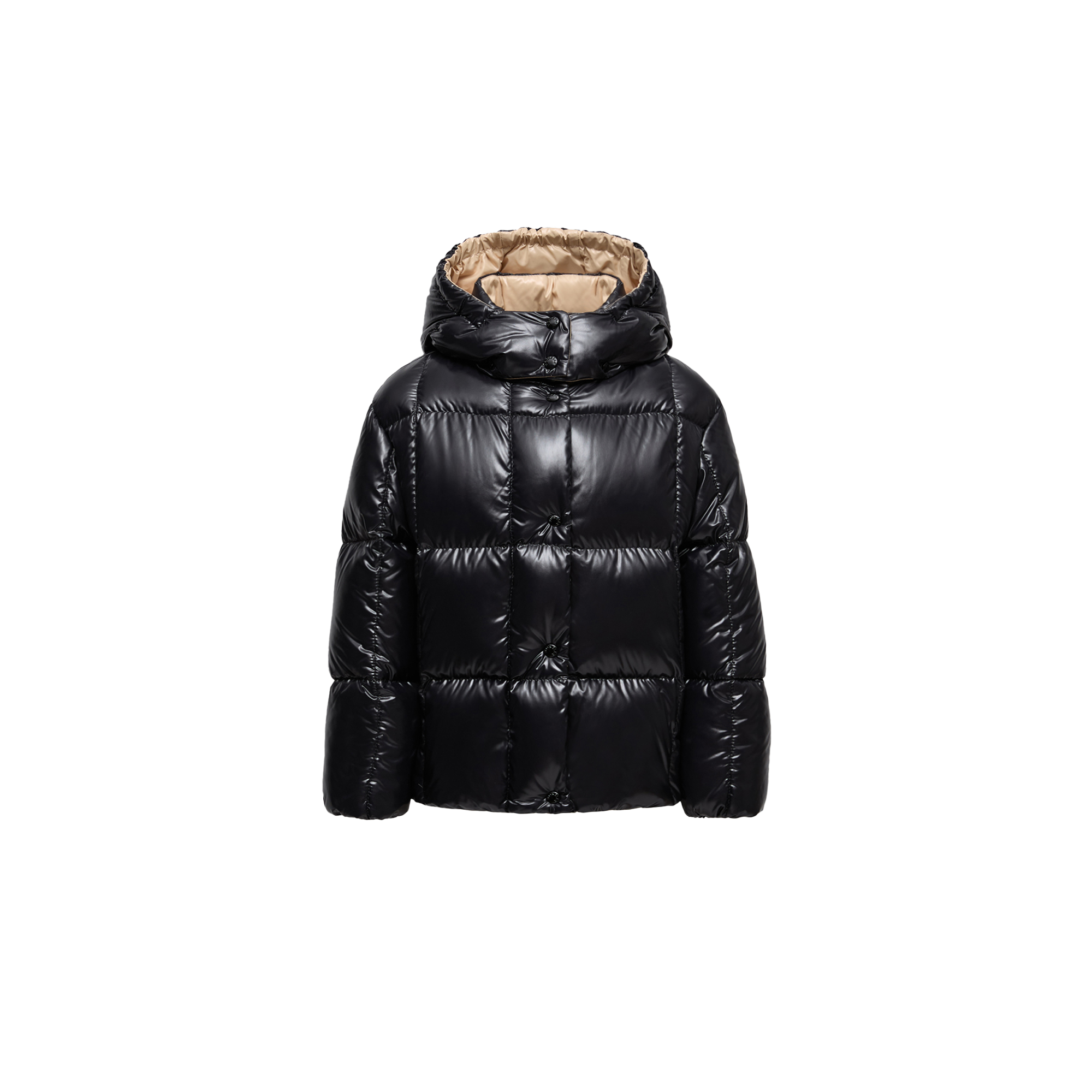 MONCLER ENFANT Parana Hooded Down Jacket, Girl, Black, Size: 14Y