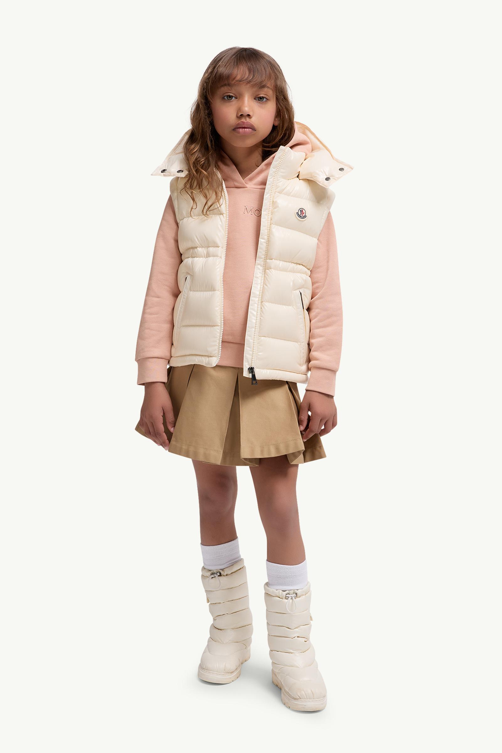 Ania Hooded Down Vest Girl White Moncler 1