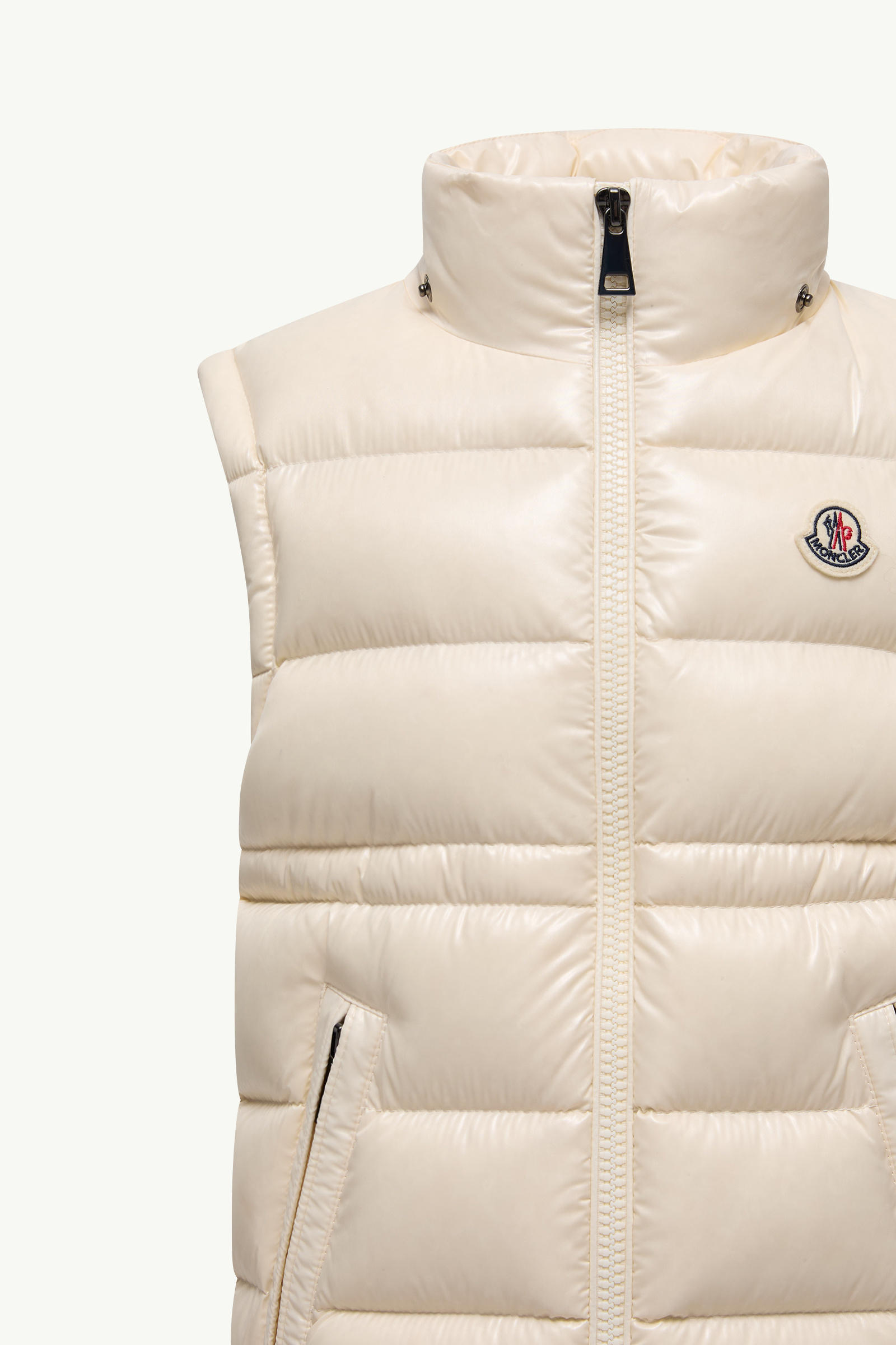 Ania Hooded Down Vest Girl White Moncler 4