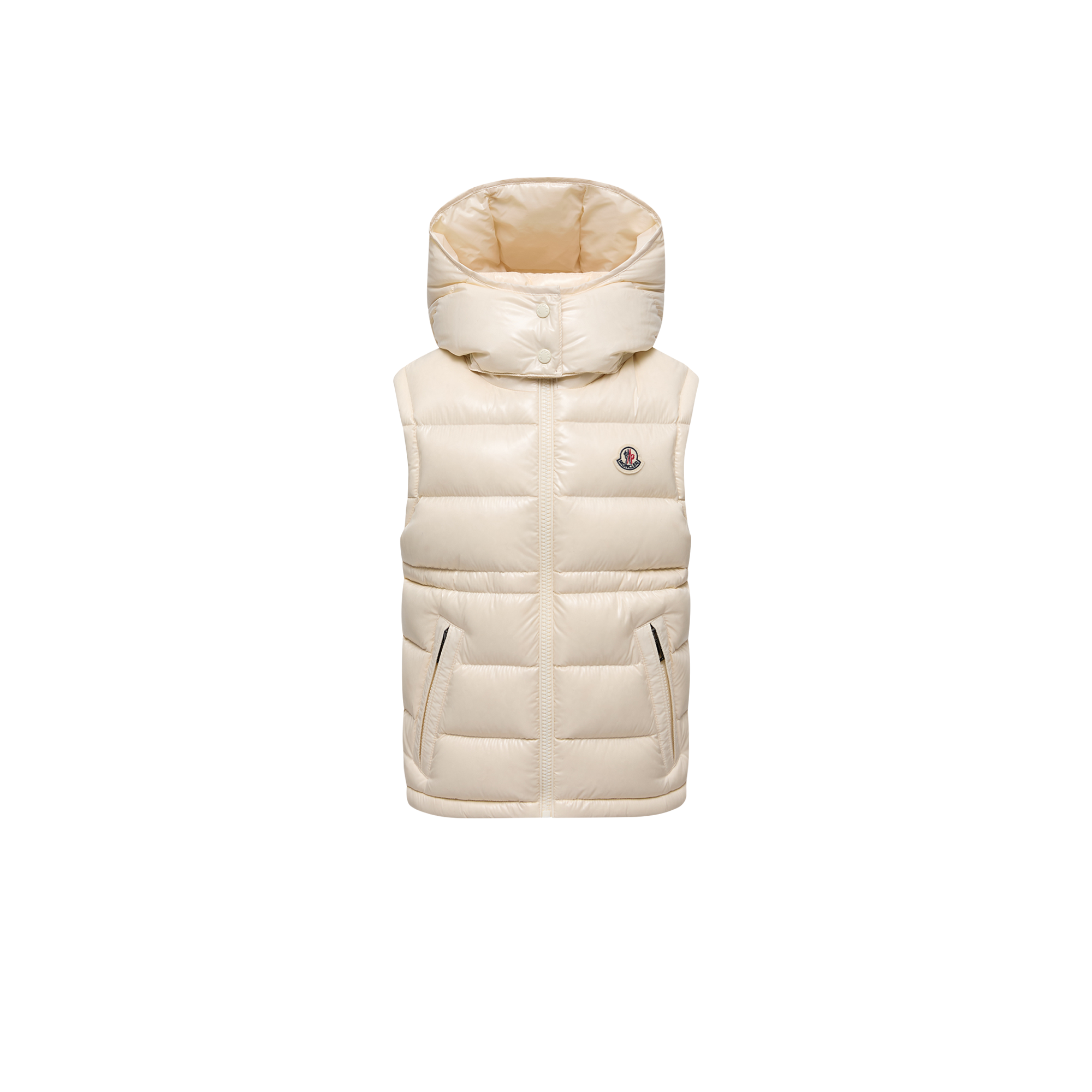 MONCLER ENFANT Ania Hooded Down Gilet, Girl, White, Size: 12Y
