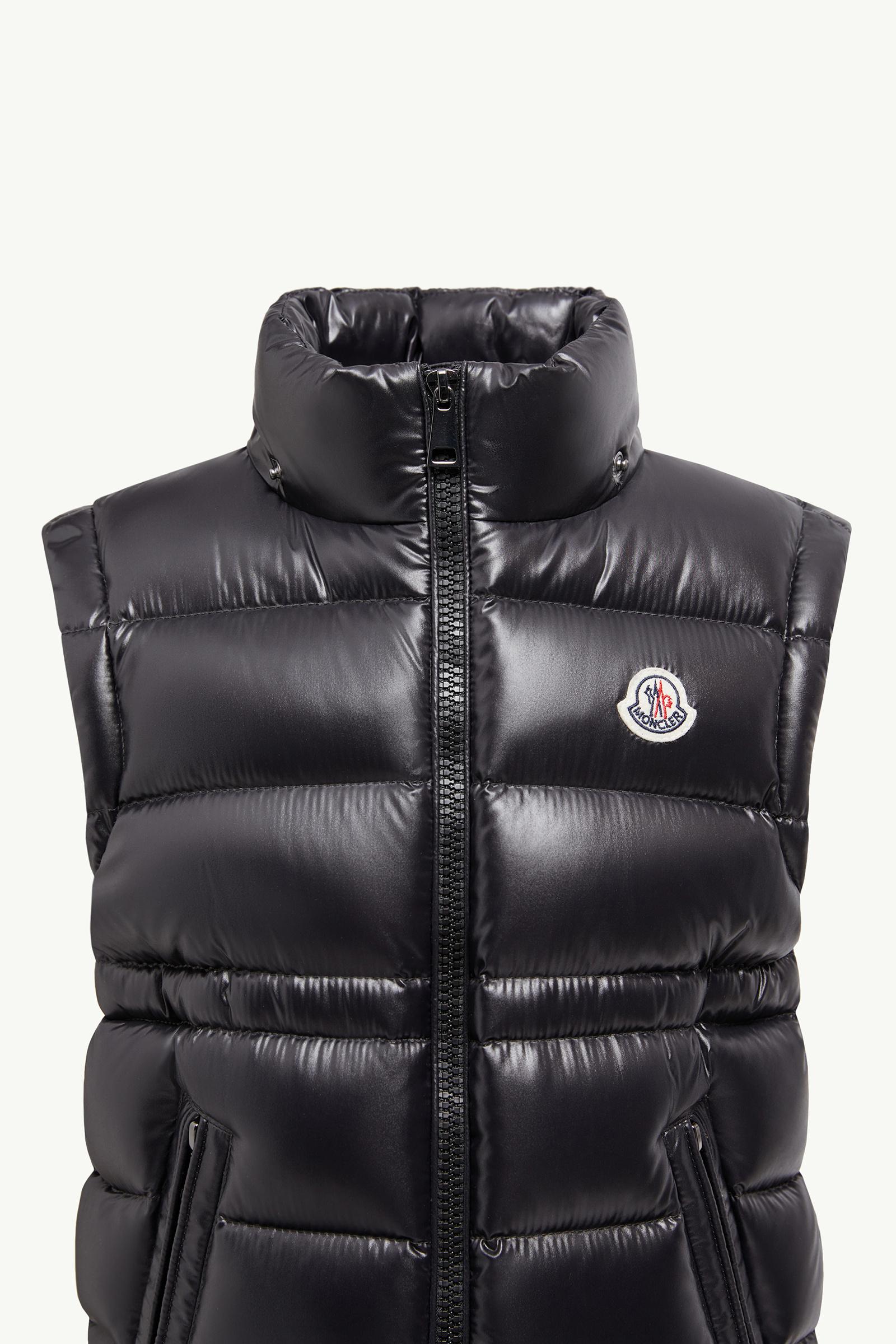 Ania Hooded Down Gilet Girl Black Moncler 1