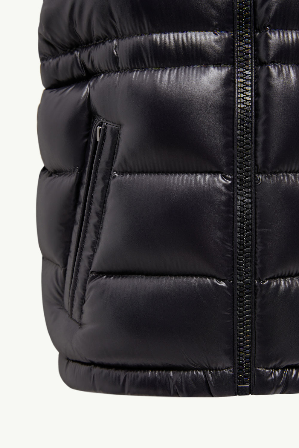 Ania Hooded Down Gilet Girl Black Moncler 4