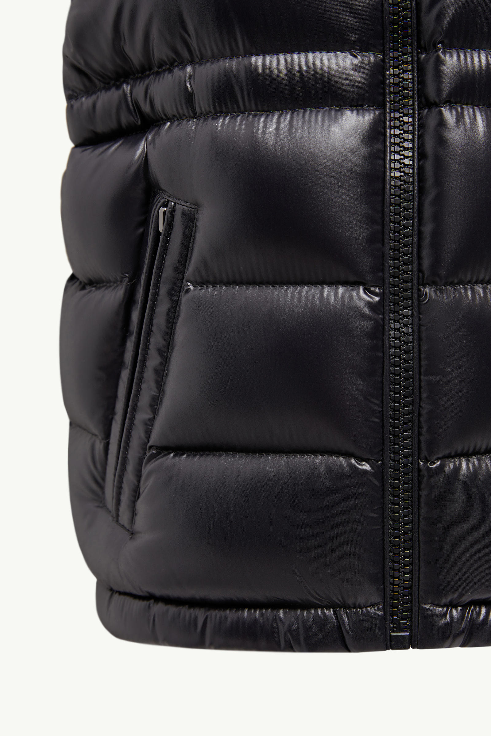 Ania Hooded Down Gilet Girl Black Moncler 4