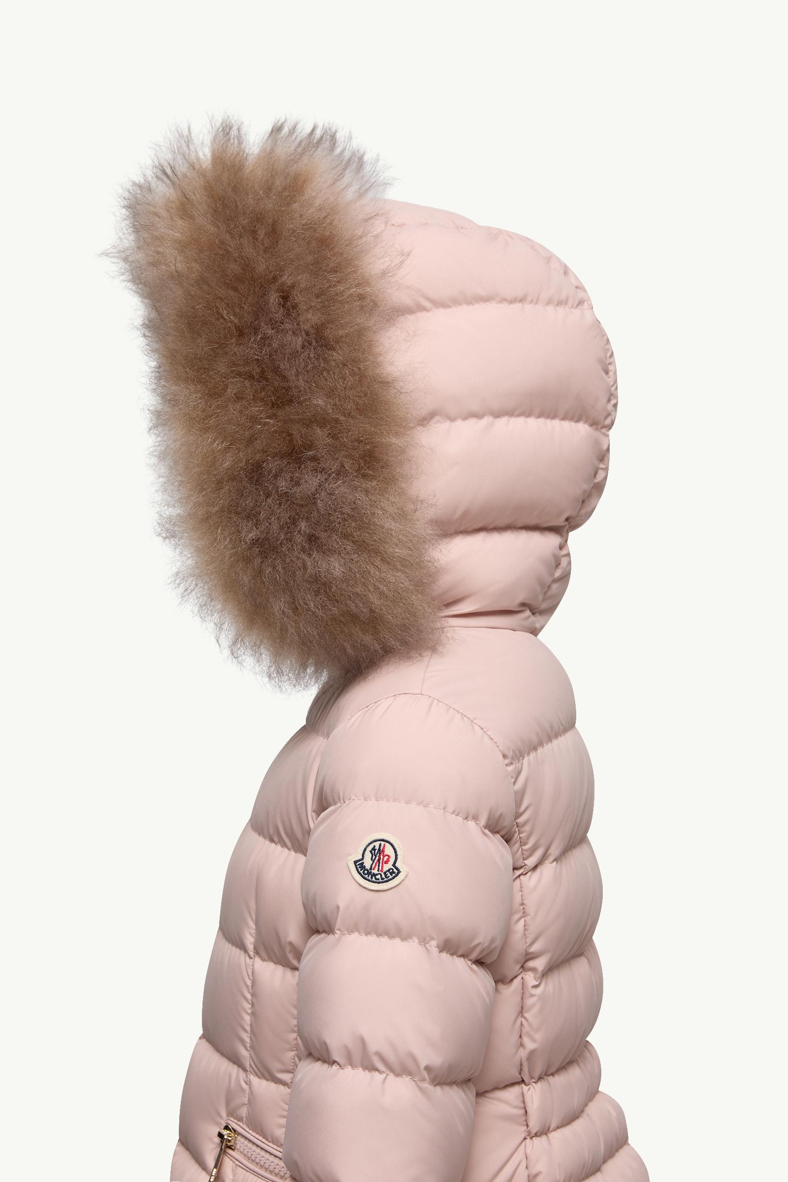 Boedette Hooded Shearling-Trimmed Down Jacket Girl Light Pink Moncler 1