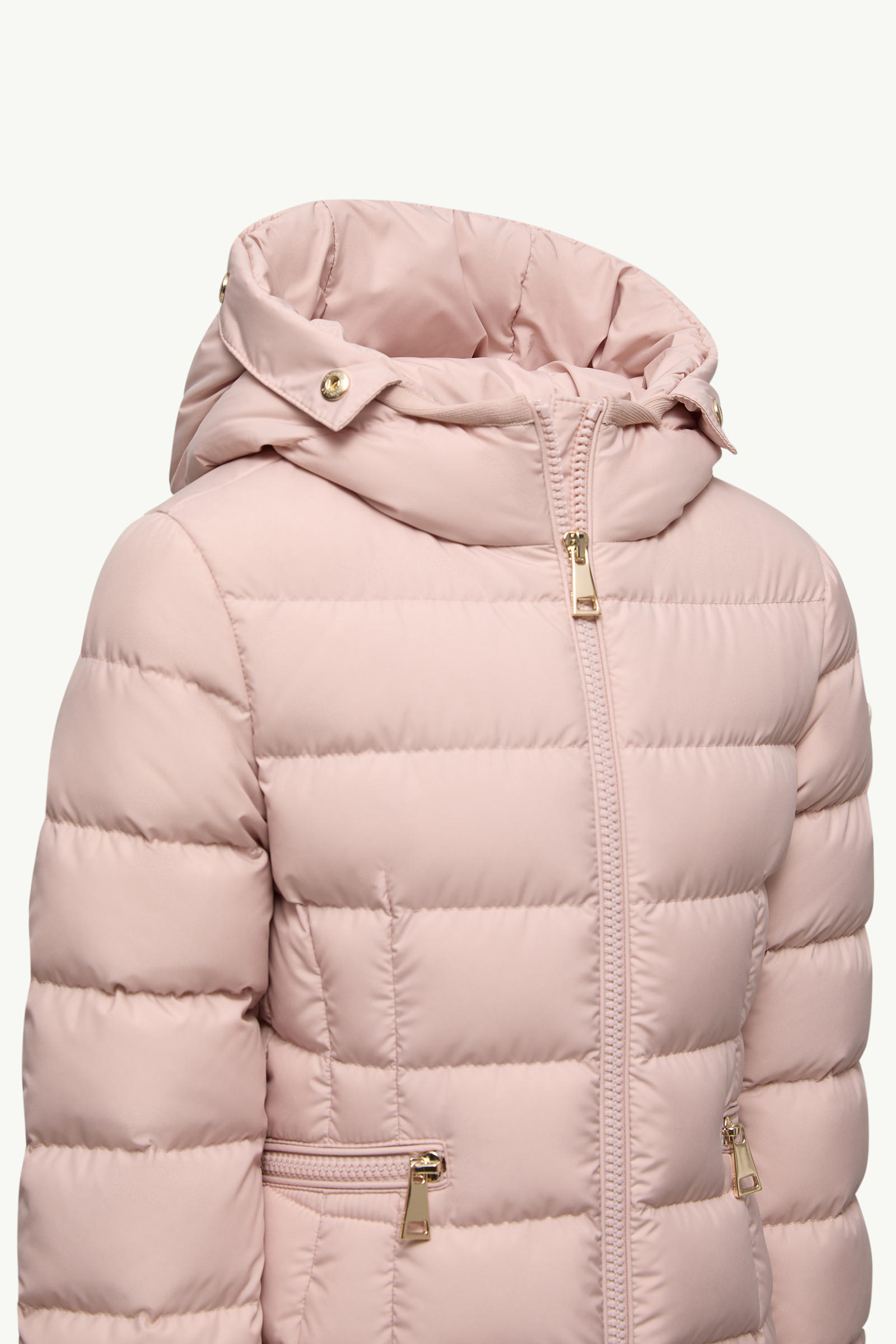 Boedette Hooded Shearling-Trimmed Down Jacket Girl Light Pink Moncler 3