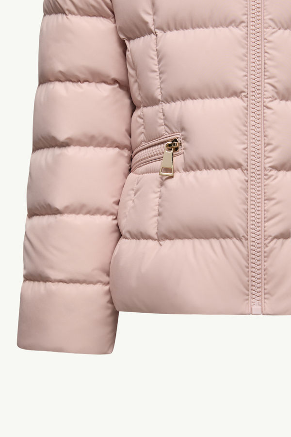 Boedette Hooded Shearling-Trimmed Down Jacket Girl Light Pink Moncler 4