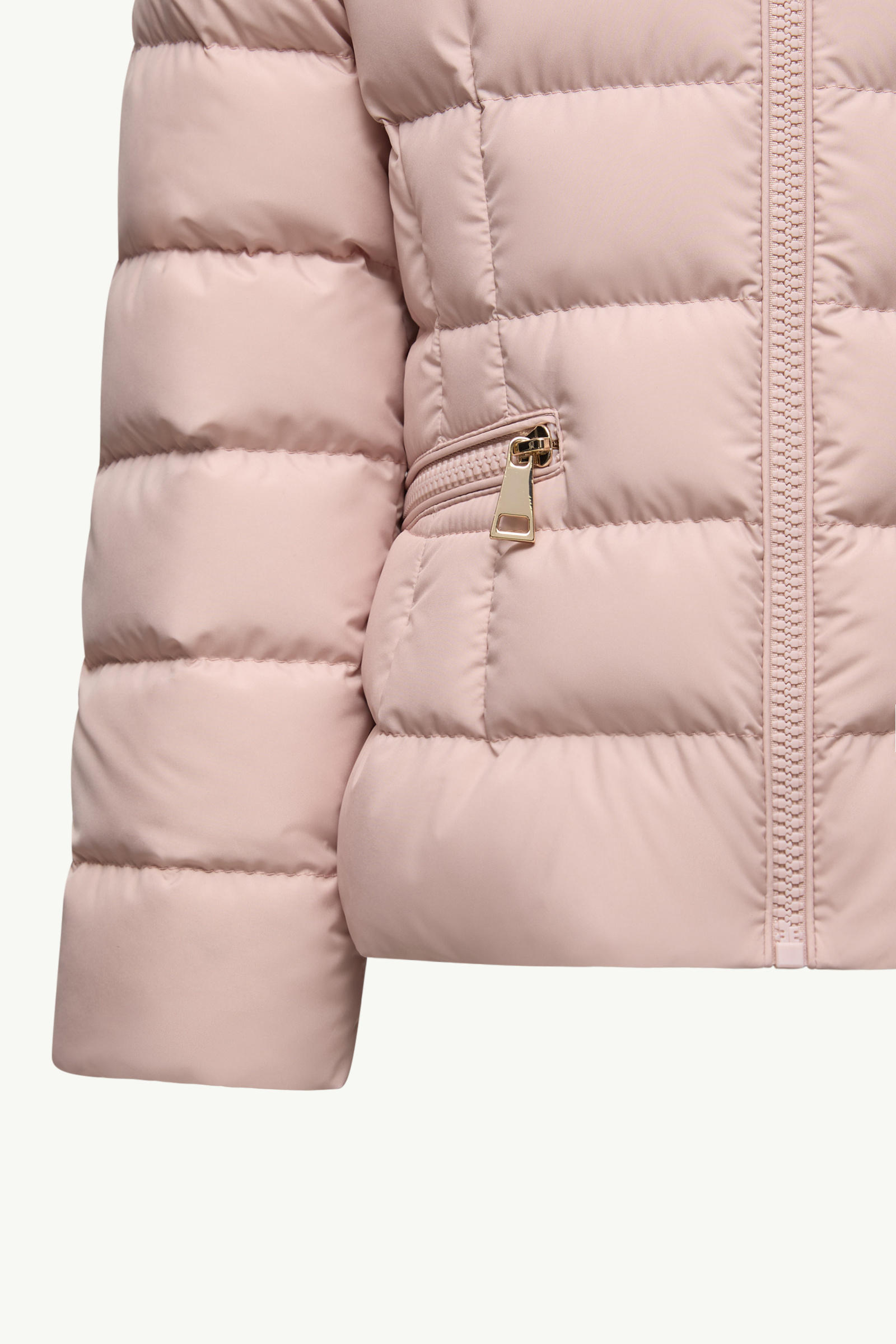 Boedette Hooded Shearling-Trimmed Down Jacket Girl Light Pink Moncler 4