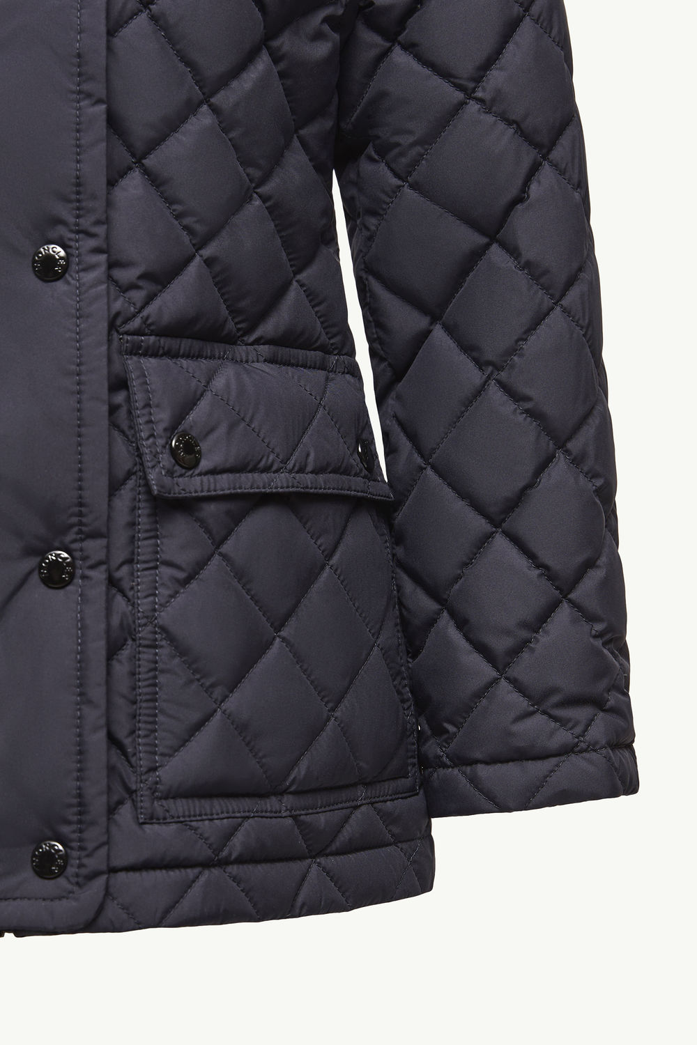 Chacenay Hooded Down Jacket Girl Navy Blue Moncler 4