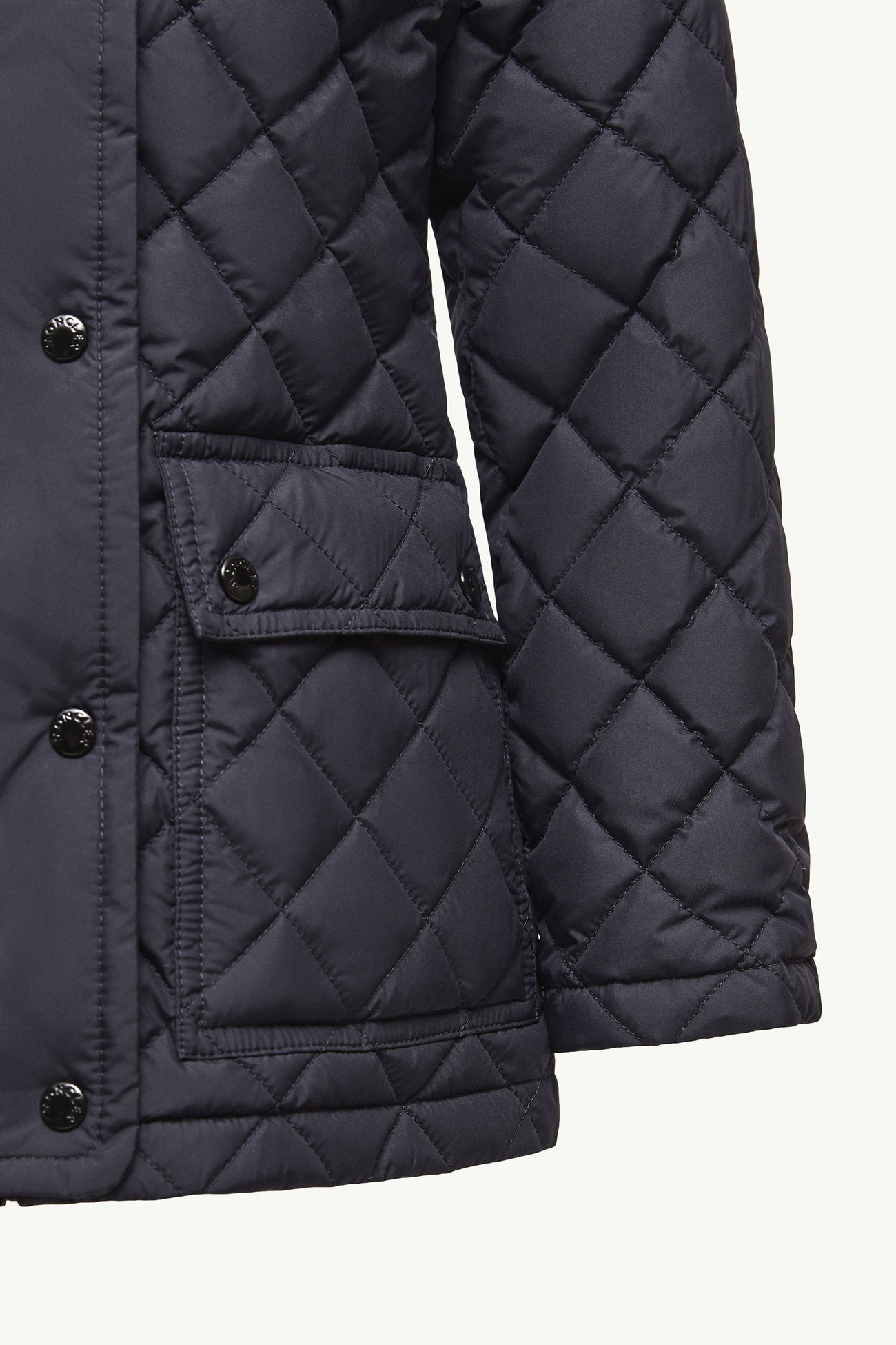 Chacenay Hooded Down Jacket Girl Navy Blue Moncler 4