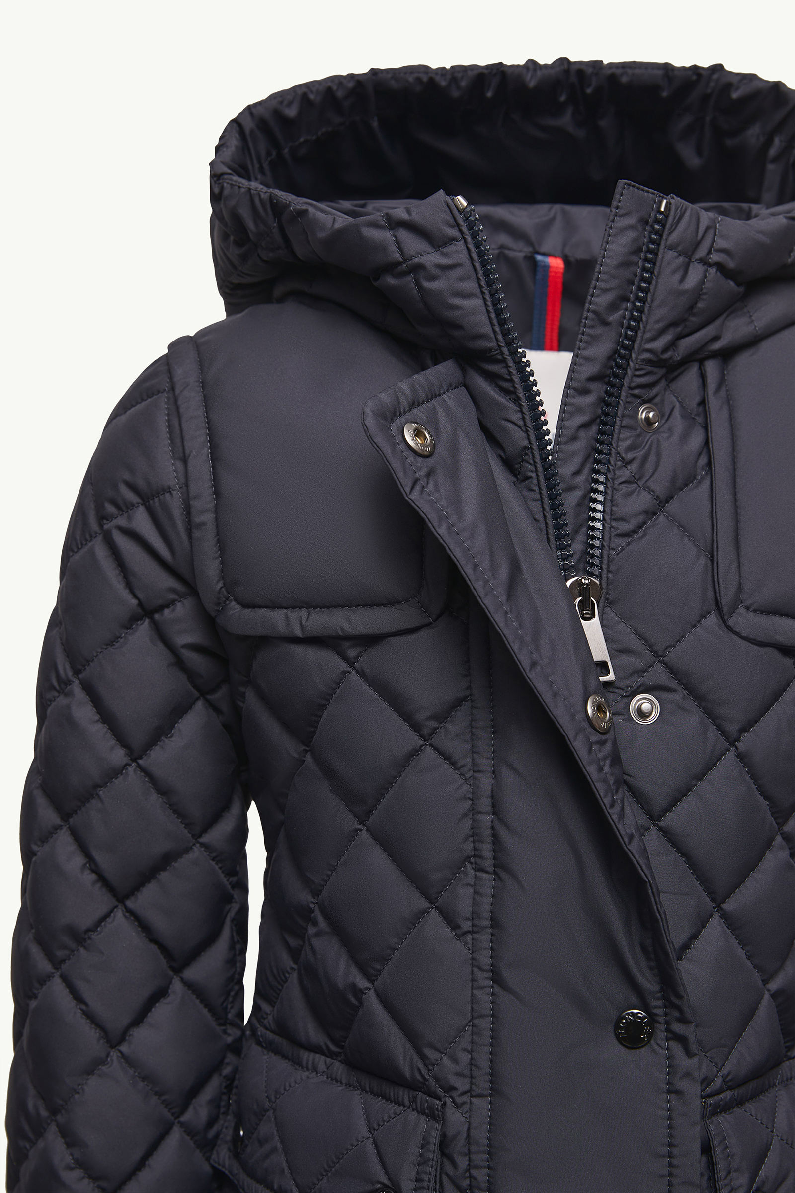 Chacenay Hooded Down Jacket Girl Navy Blue Moncler 5