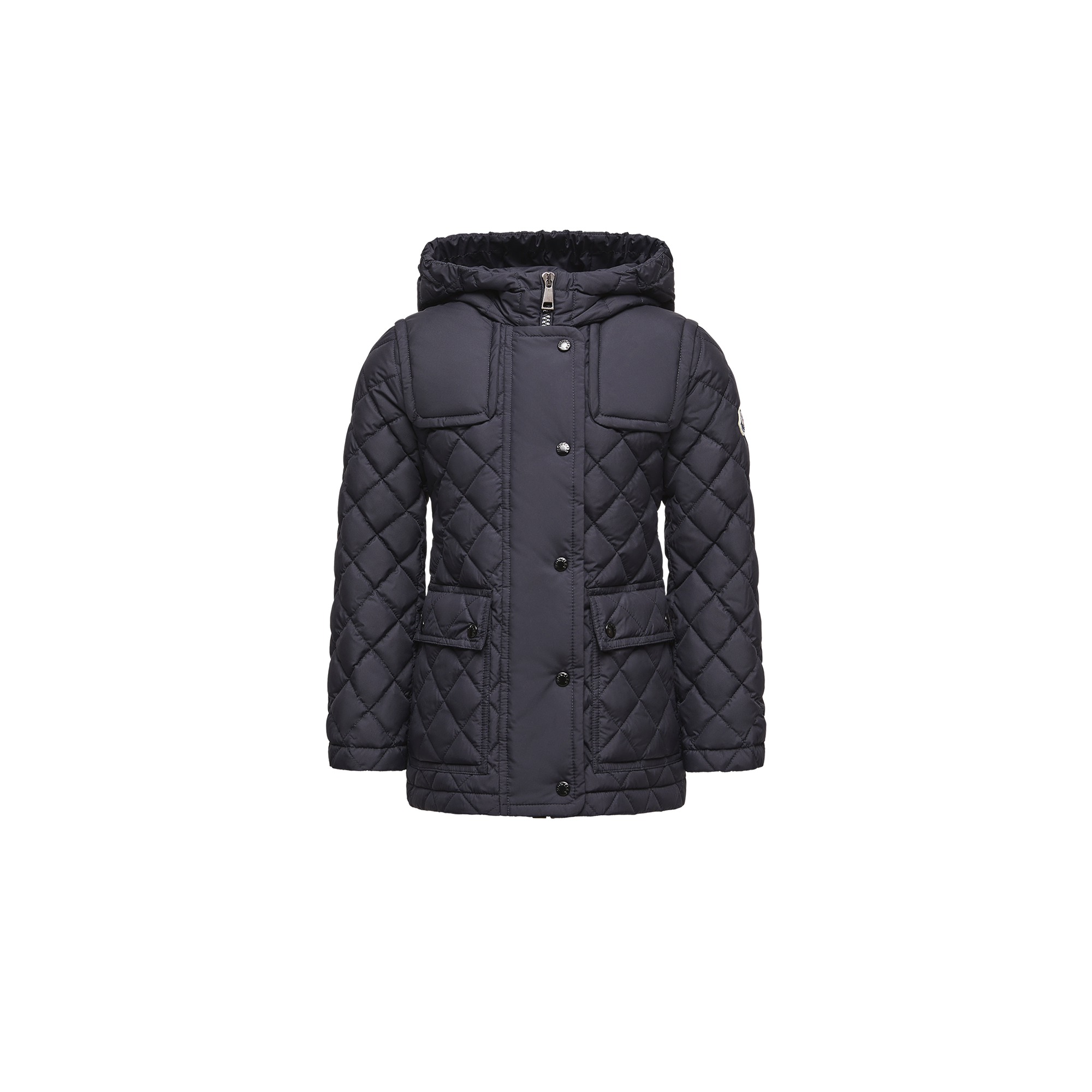 Moncler Enfant Girls Down Jacket - Blue - 8Y