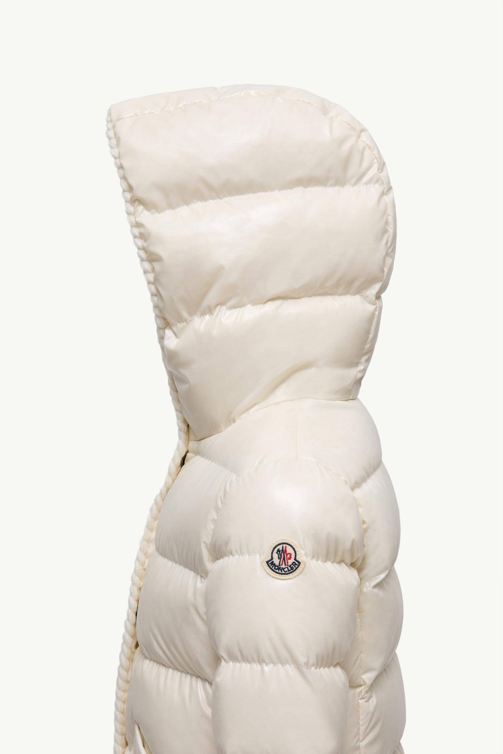 White Glareins Braided Trim Hooded Down Jacket - Down Jackets