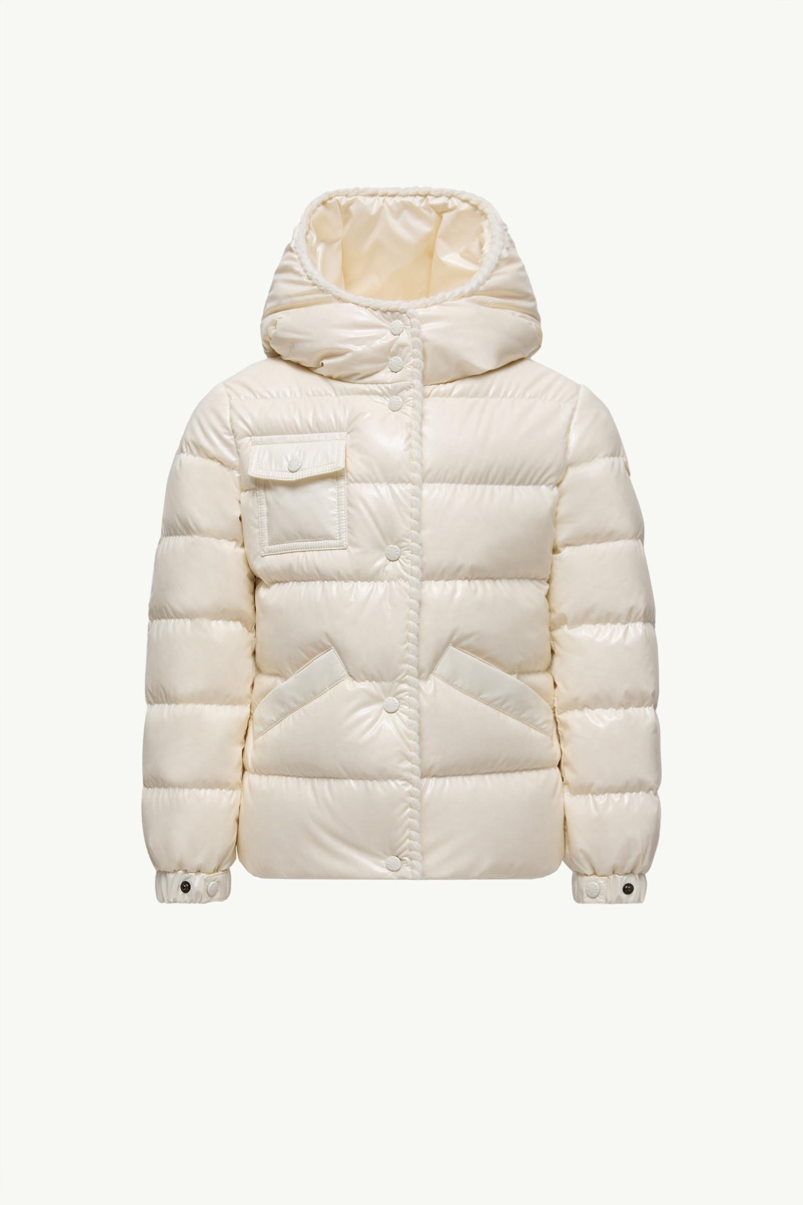 White Glareins Braided Trim Hooded Down Jacket - Down Jackets