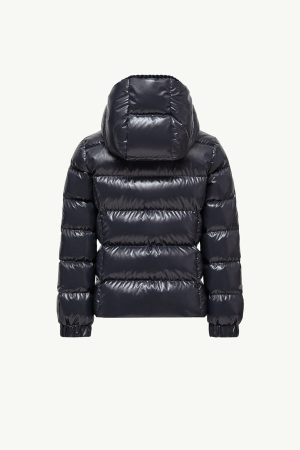 Doudoune à capuche et bordure tressée Glareins Fille Bleu marine Moncler 3